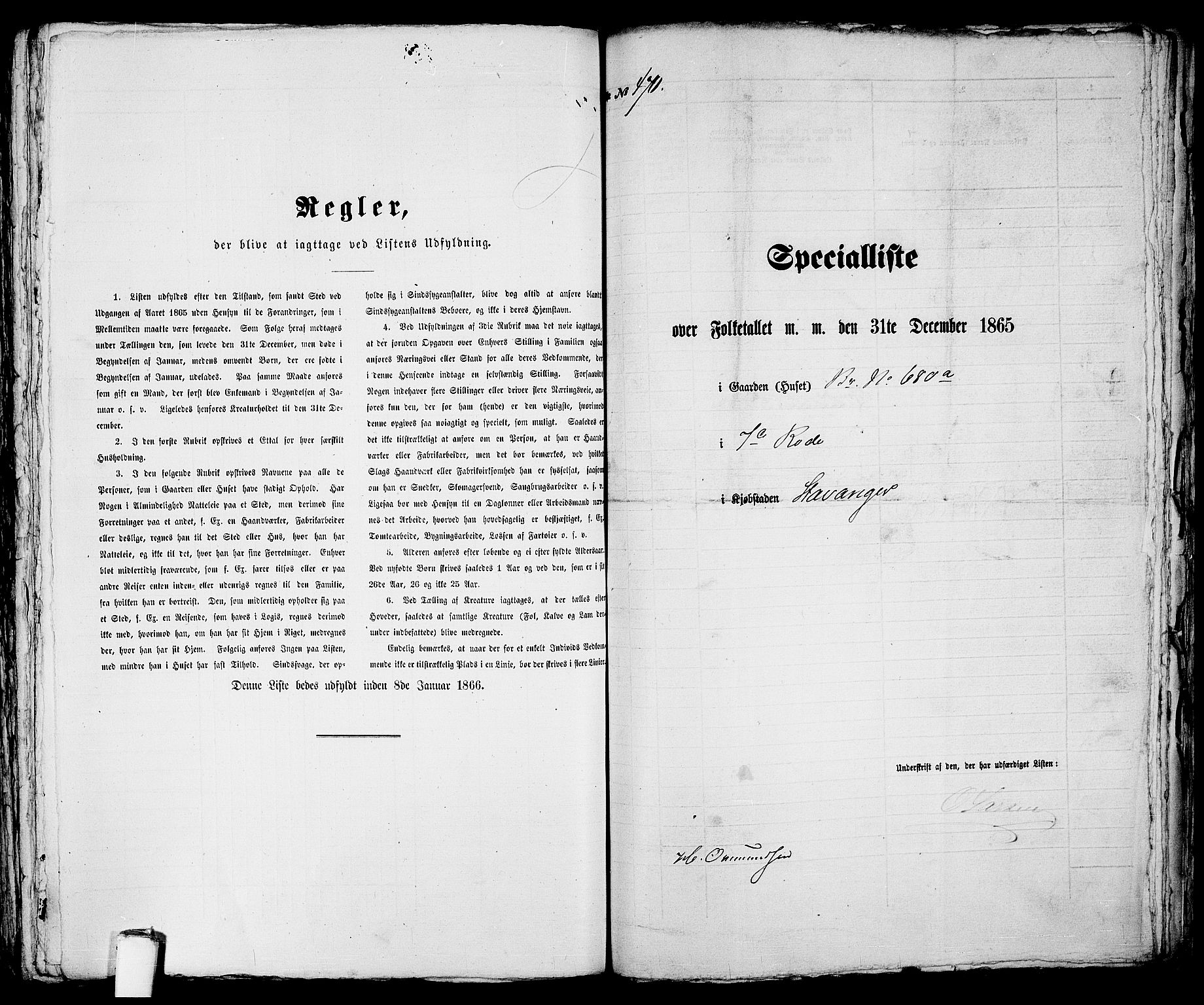 RA, 1865 census for Stavanger, 1865, p. 969