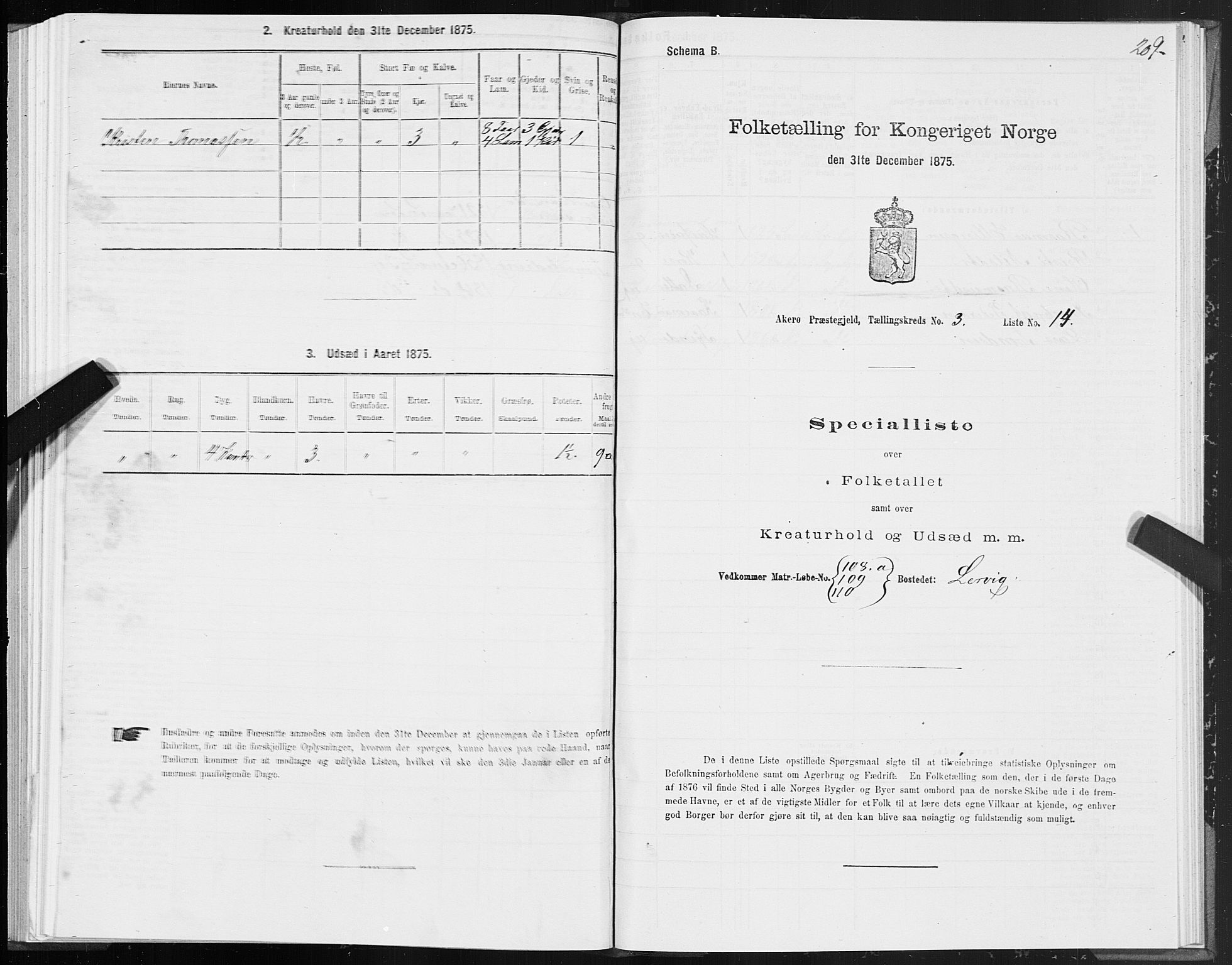 SAT, 1875 census for 1545P Aukra, 1875, p. 1209