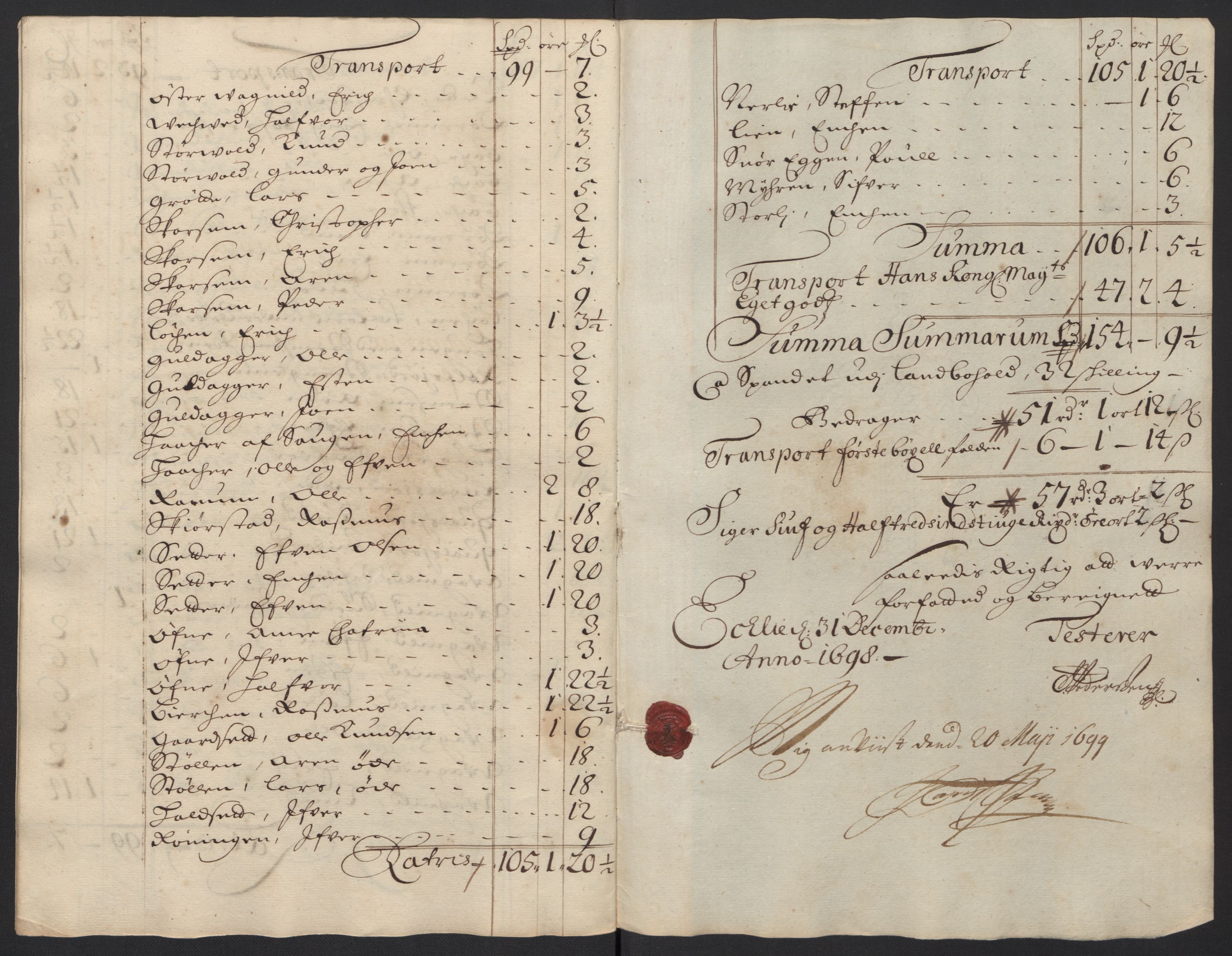 Rentekammeret inntil 1814, Reviderte regnskaper, Fogderegnskap, RA/EA-4092/R60/L3948: Fogderegnskap Orkdal og Gauldal, 1698, p. 175