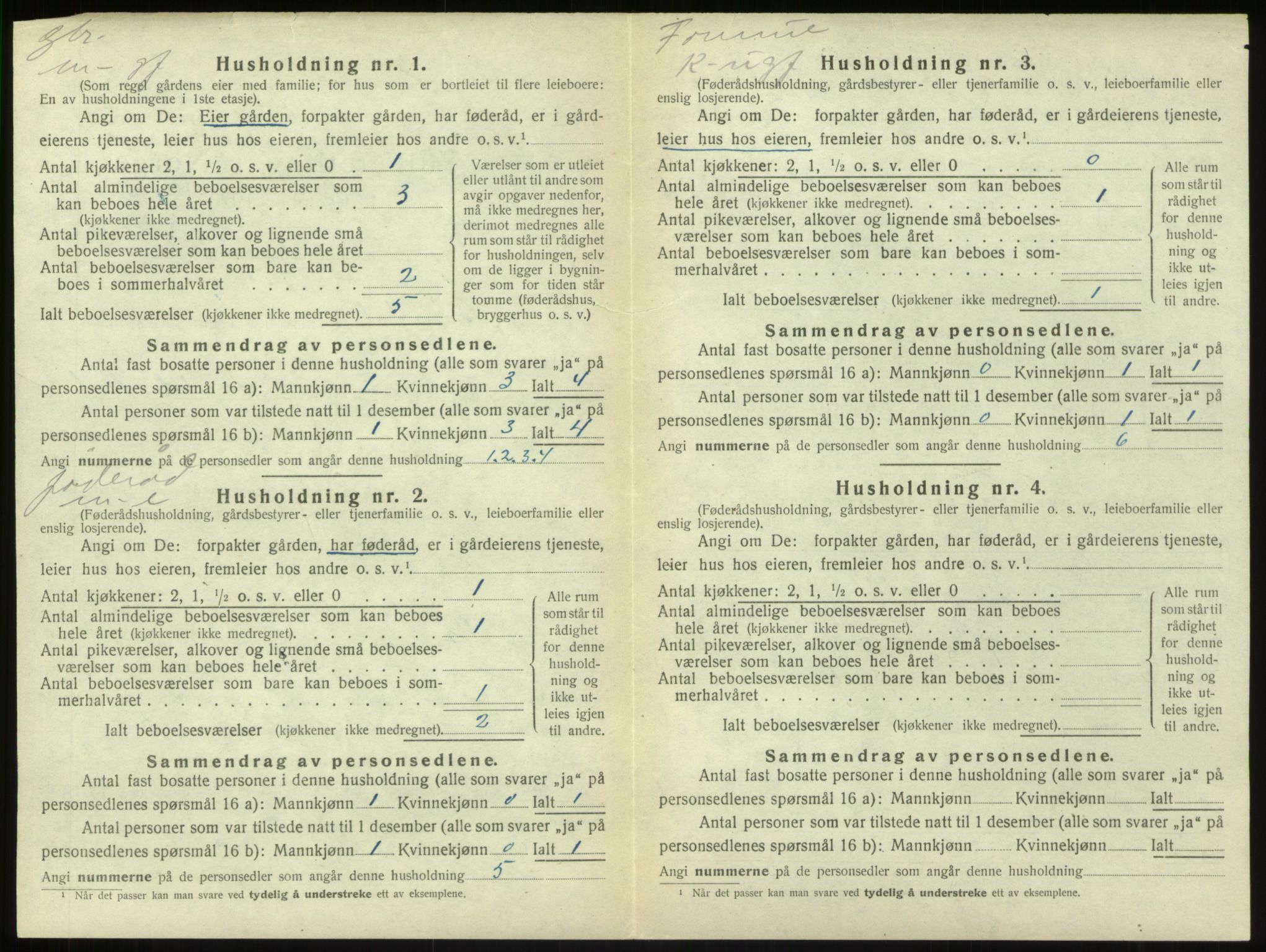 SAB, 1920 census for Sogndal, 1920, p. 444