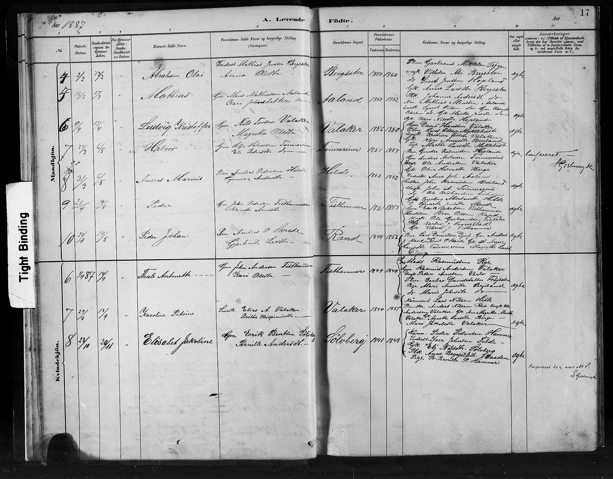 Innvik sokneprestembete, AV/SAB-A-80501: Parish register (copy) no. C 3, 1883-1911, p. 17