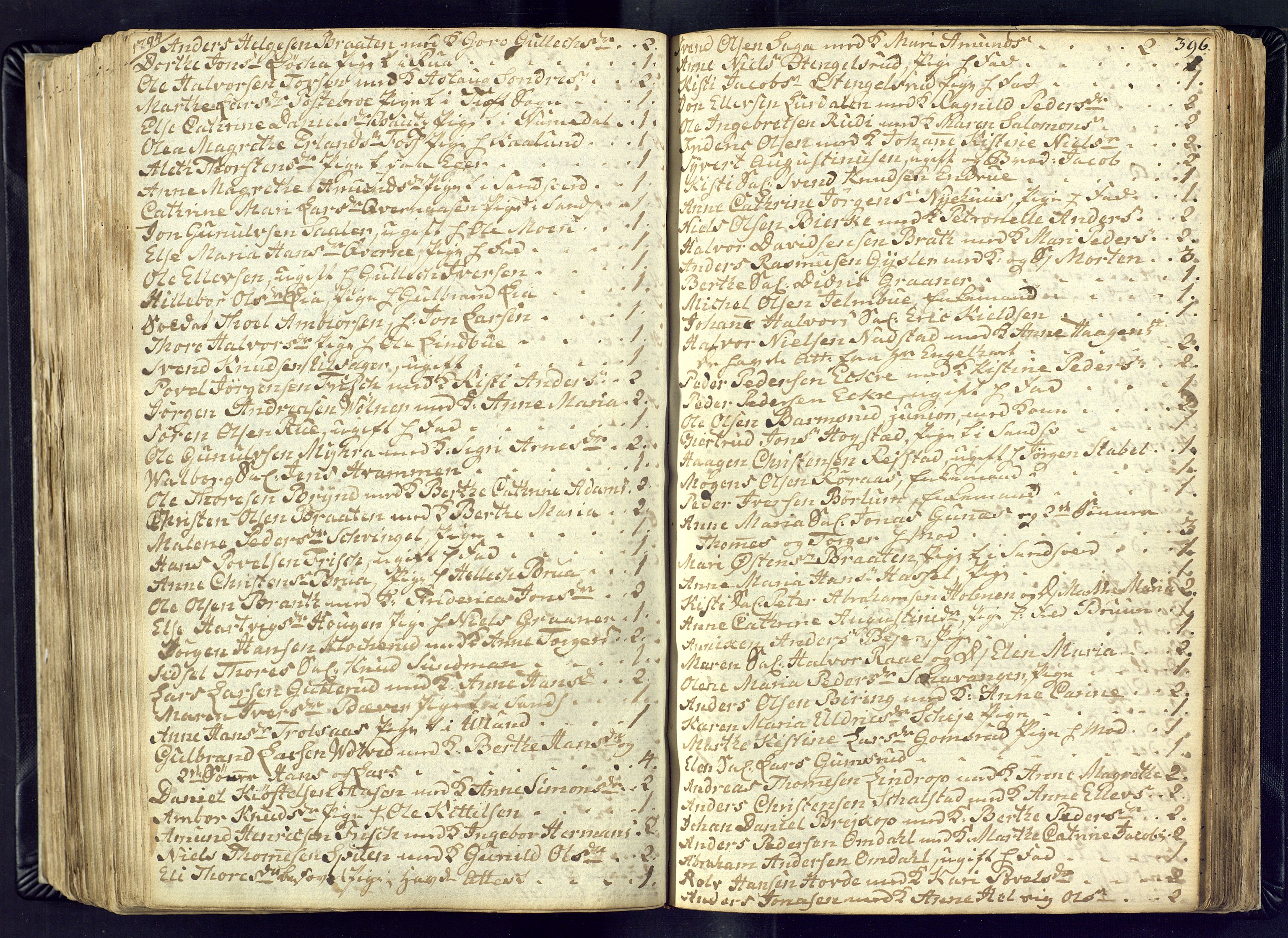 Kongsberg kirkebøker, AV/SAKO-A-22/M/Ma/L0011: Communicants register no. 11, 1788-1795, p. 396