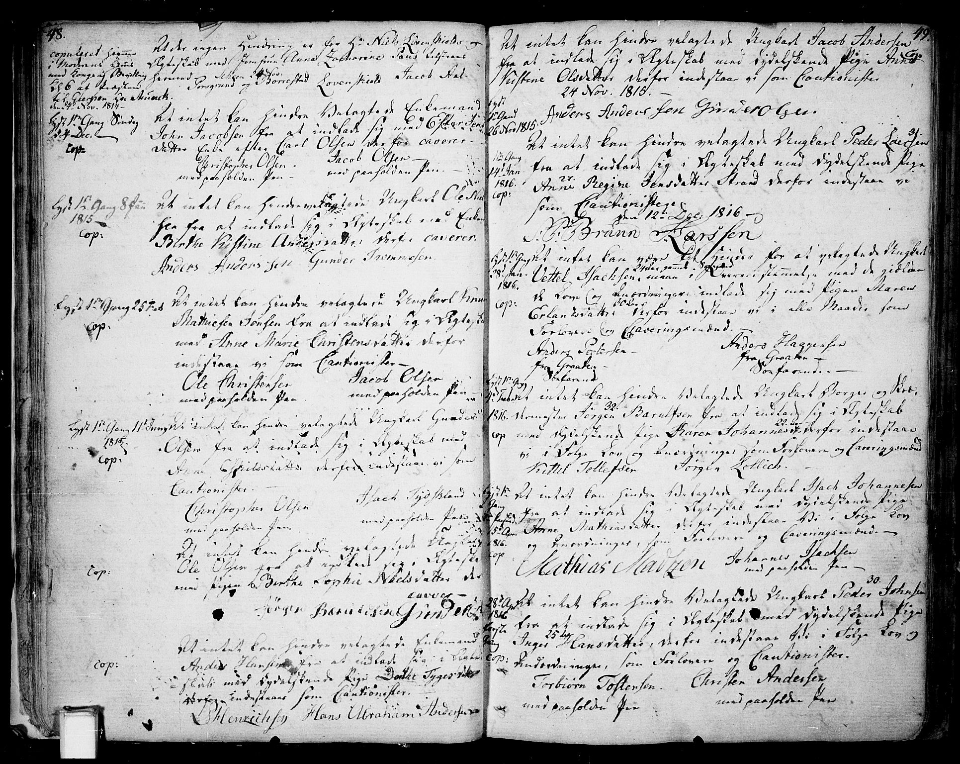 Skien kirkebøker, AV/SAKO-A-302/F/Fa/L0004: Parish register (official) no. 4, 1792-1814, p. 48-49