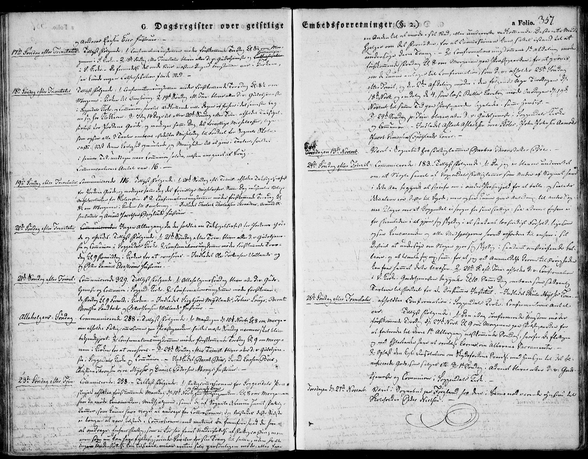 Sokndal sokneprestkontor, AV/SAST-A-101808: Parish register (official) no. A 7.2, 1826-1842, p. 357