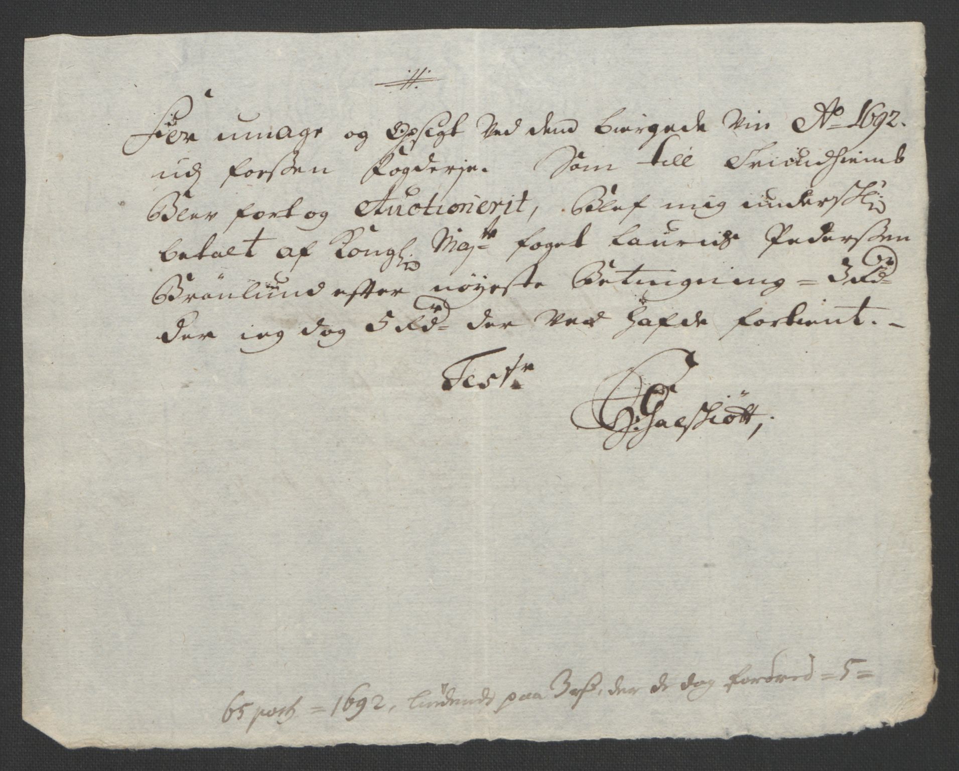 Rentekammeret inntil 1814, Reviderte regnskaper, Fogderegnskap, AV/RA-EA-4092/R57/L3849: Fogderegnskap Fosen, 1692-1693, p. 366