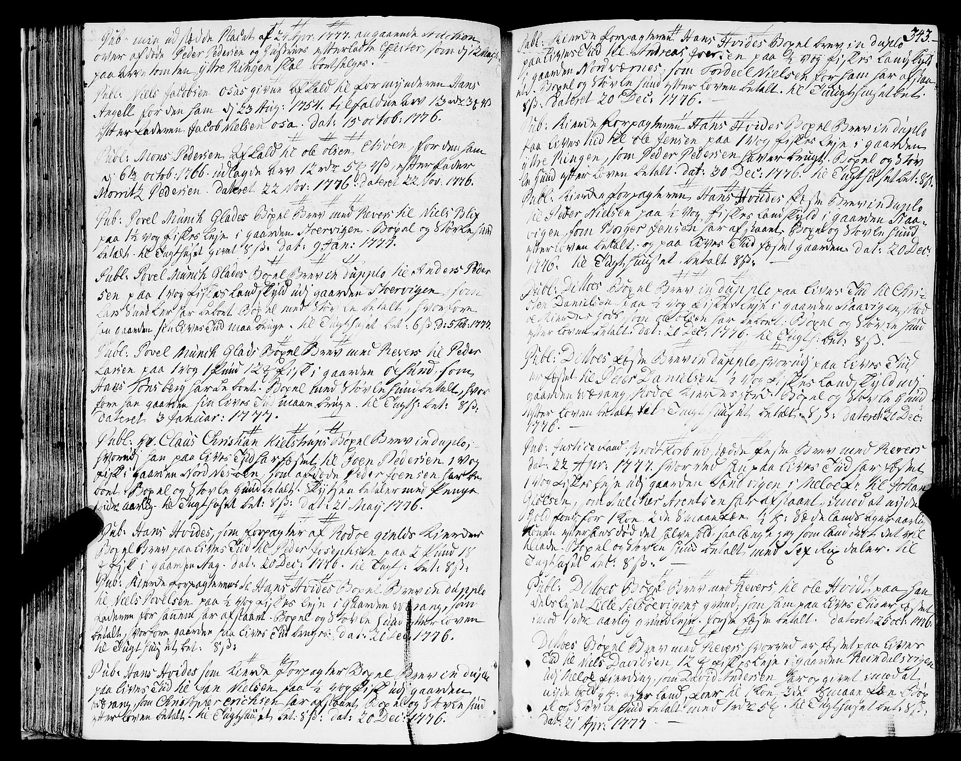 Helgeland sorenskriveri, SAT/A-0004/1/1A/L0026: Tingbok 20B, 1776-1777, p. 342b-343a