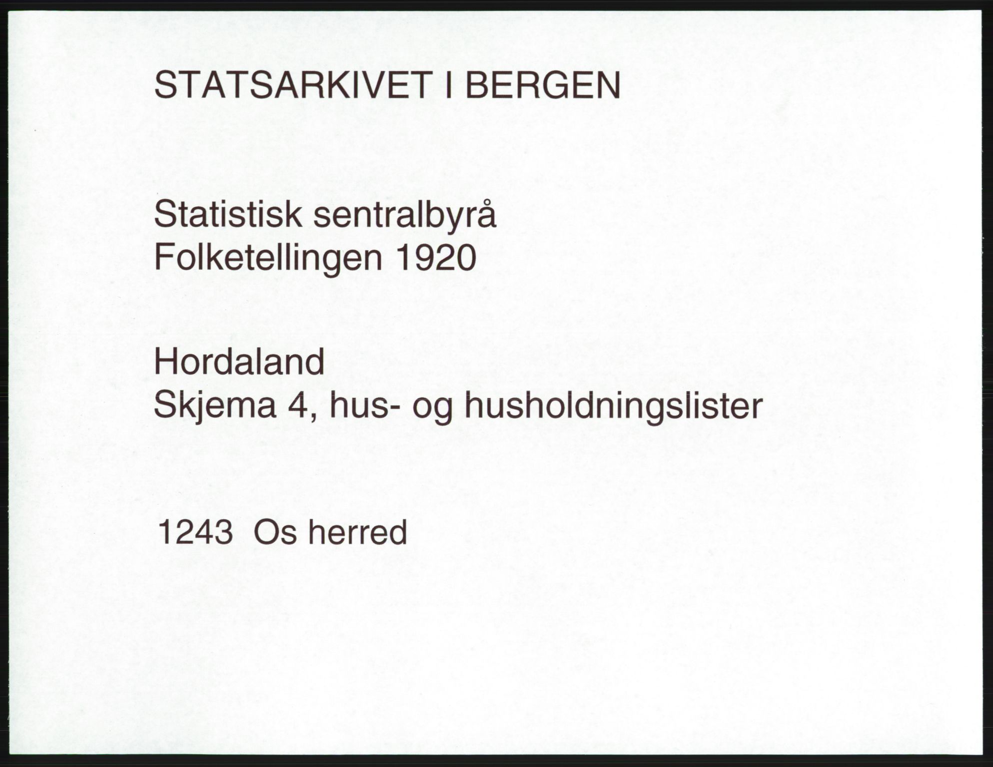 SAB, 1920 census for Os, 1920, p. 38