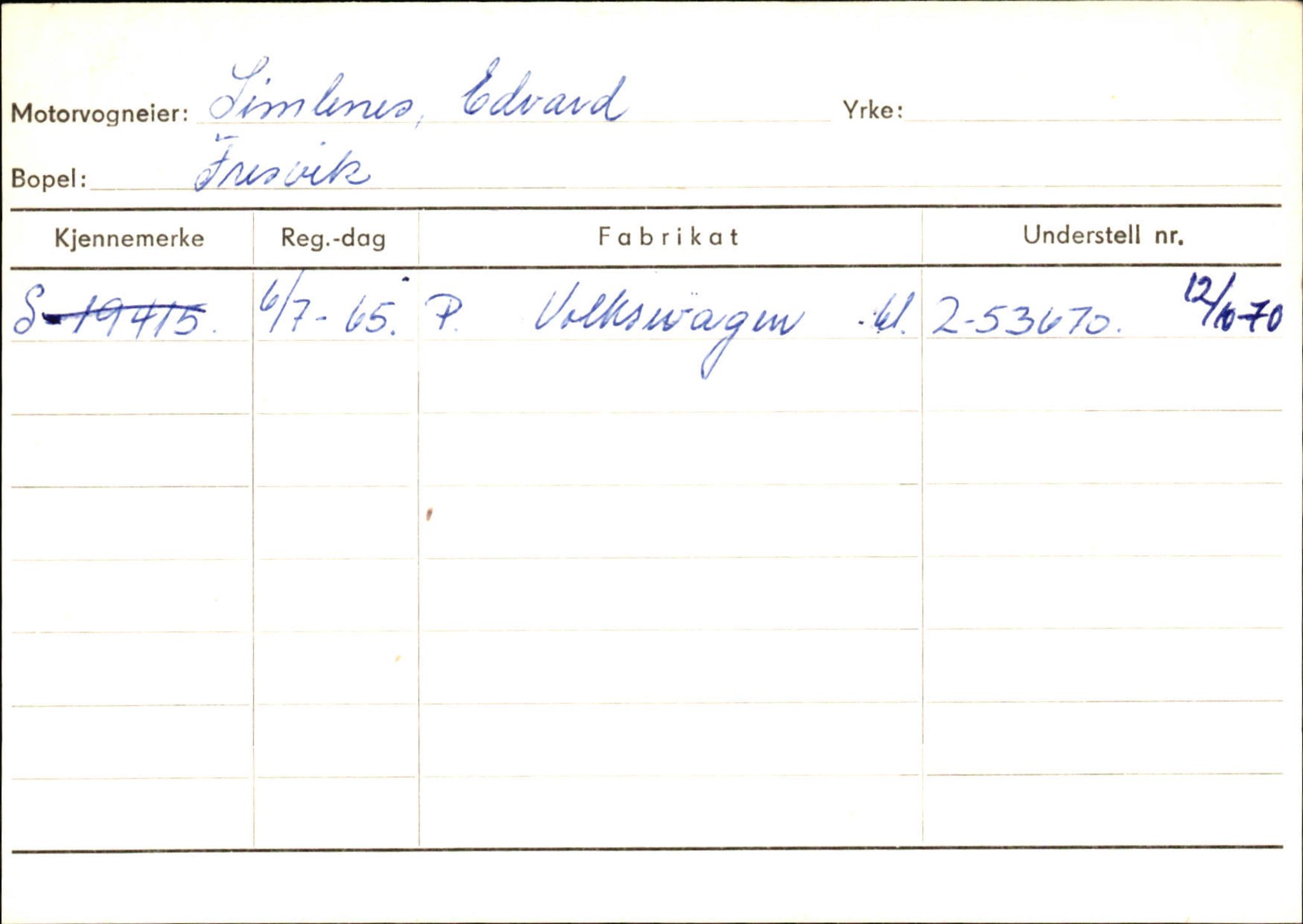 Statens vegvesen, Sogn og Fjordane vegkontor, SAB/A-5301/4/F/L0126: Eigarregister Fjaler M-Å. Leikanger A-Å, 1945-1975, p. 2066