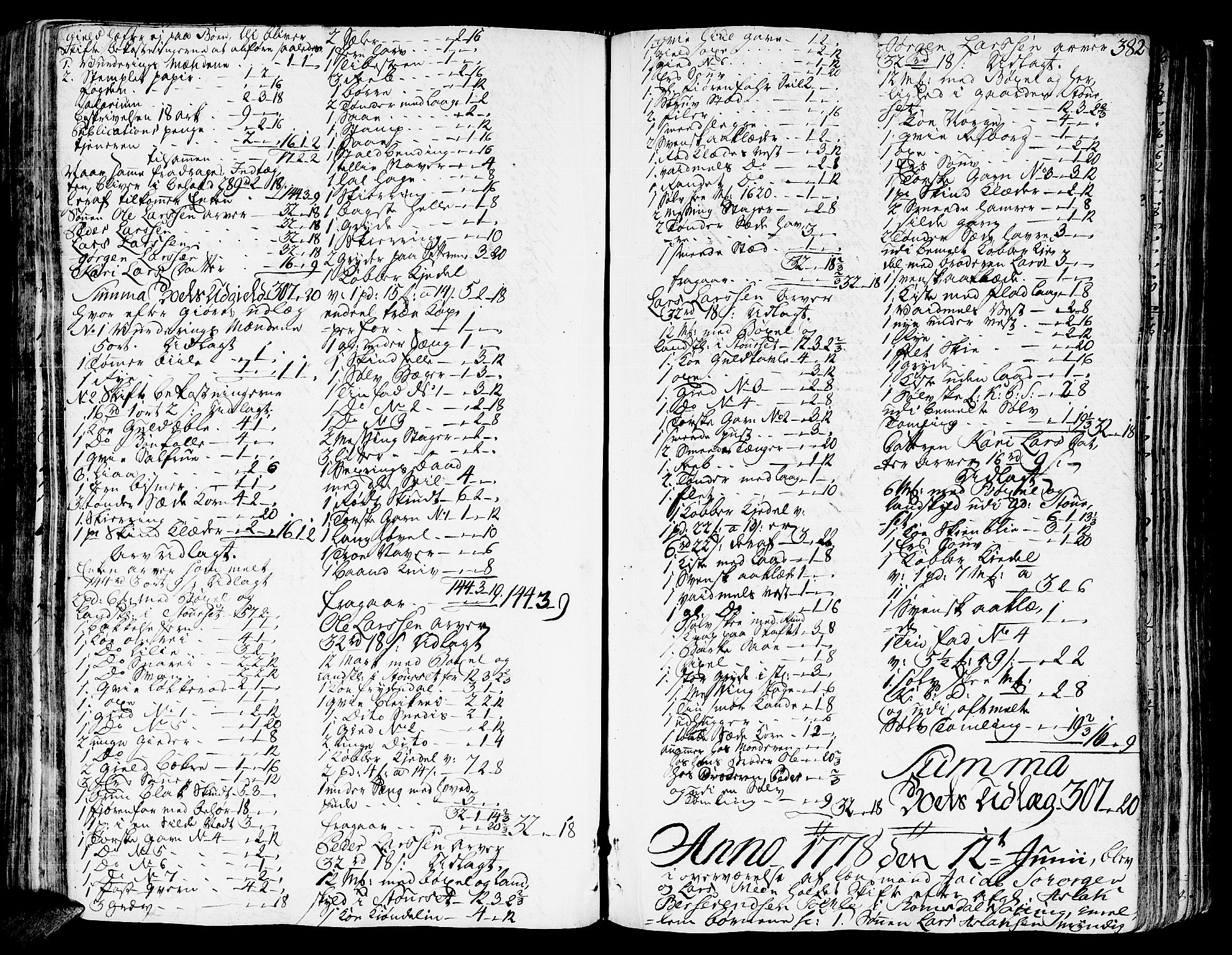 Romsdal sorenskriveri, SAT/A-4149/1/3/3A/L0010: Skifteprotokoll, 1774-1782, p. 381b-382a