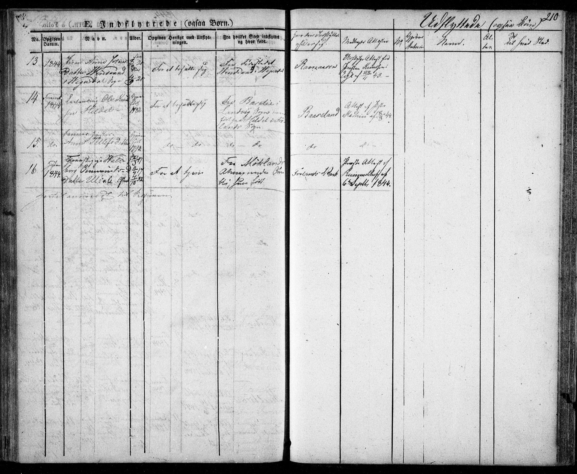 Froland sokneprestkontor, AV/SAK-1111-0013/F/Fa/L0001: Parish register (official) no. A 1, 1827-1844, p. 210