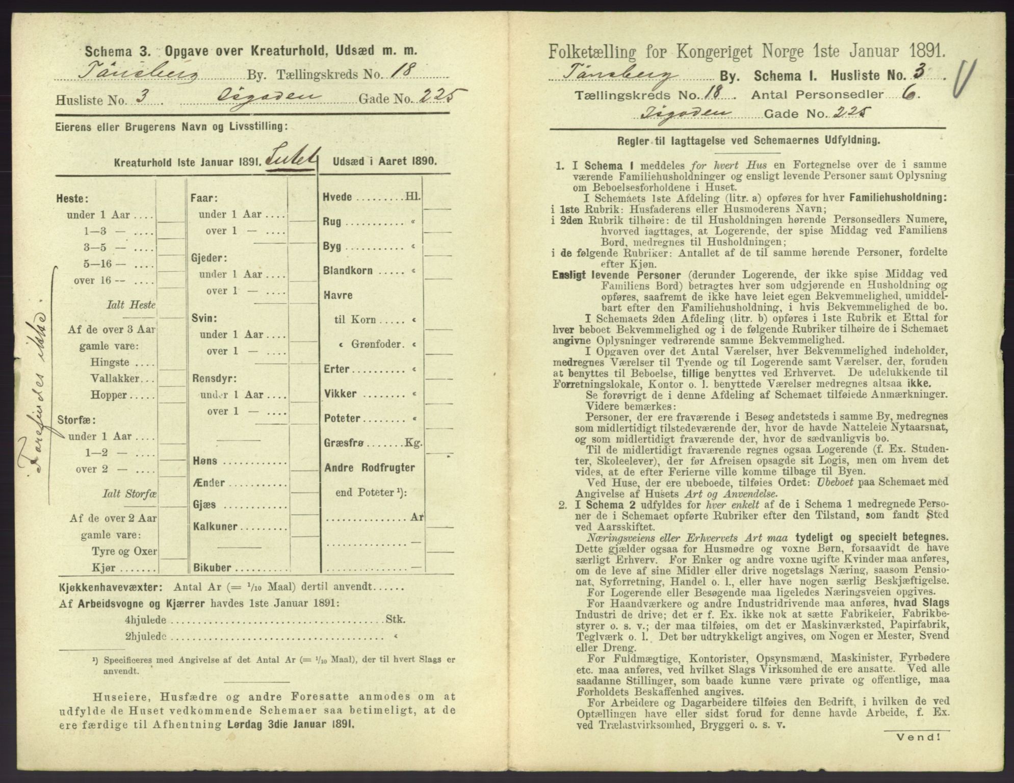 RA, 1891 census for 0705 Tønsberg, 1891, p. 628