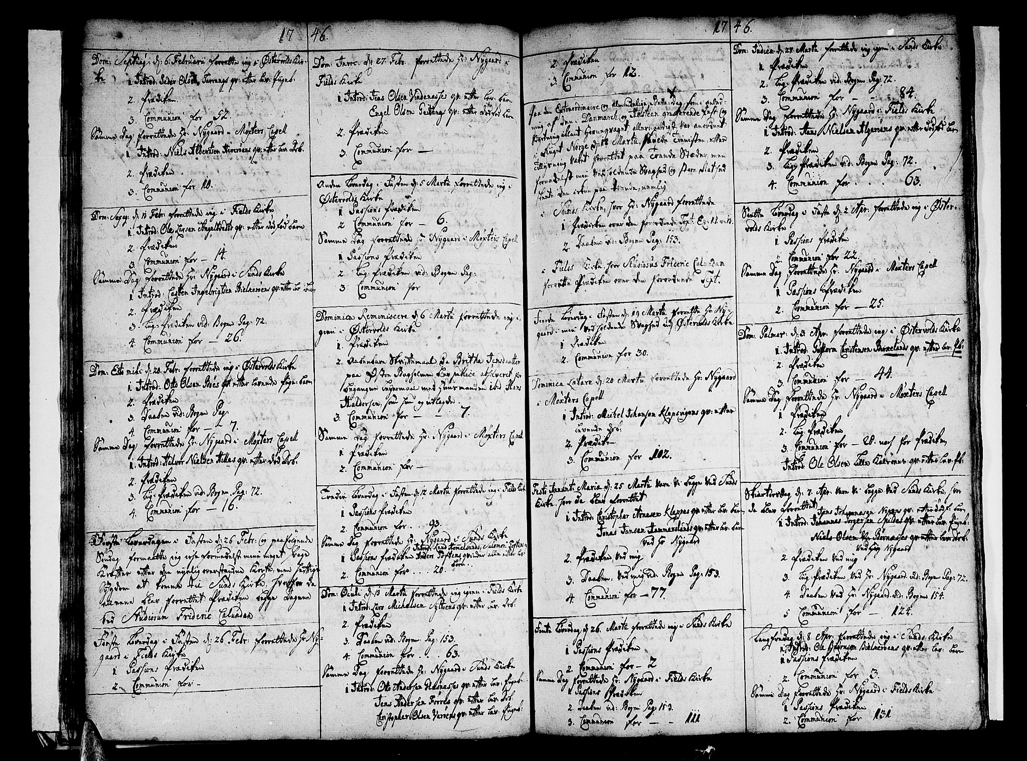 Sund sokneprestembete, AV/SAB-A-99930: Parish register (official) no. A 3, 1740-1769