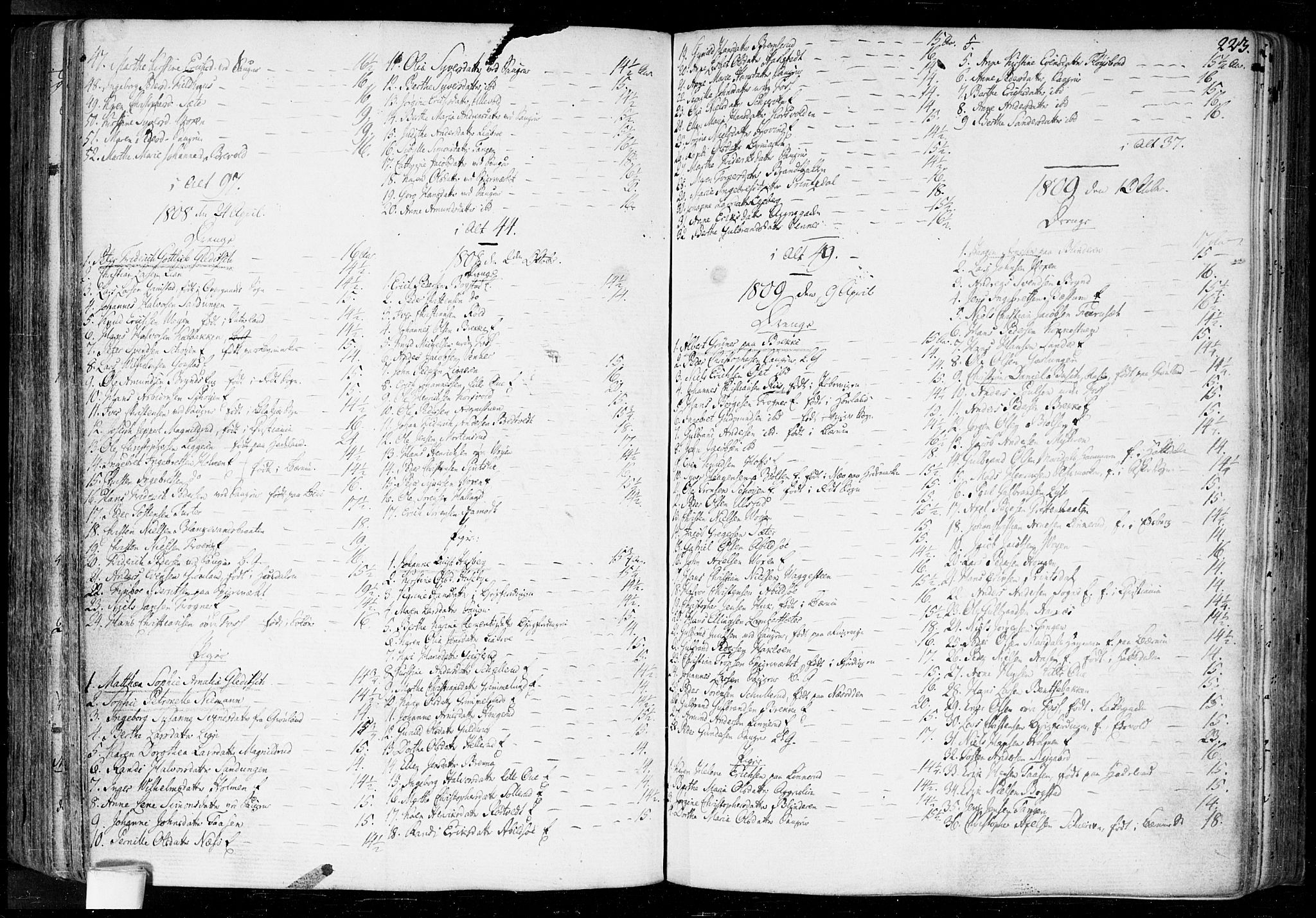 Aker prestekontor kirkebøker, SAO/A-10861/F/L0010: Parish register (official) no. 10, 1786-1809, p. 223