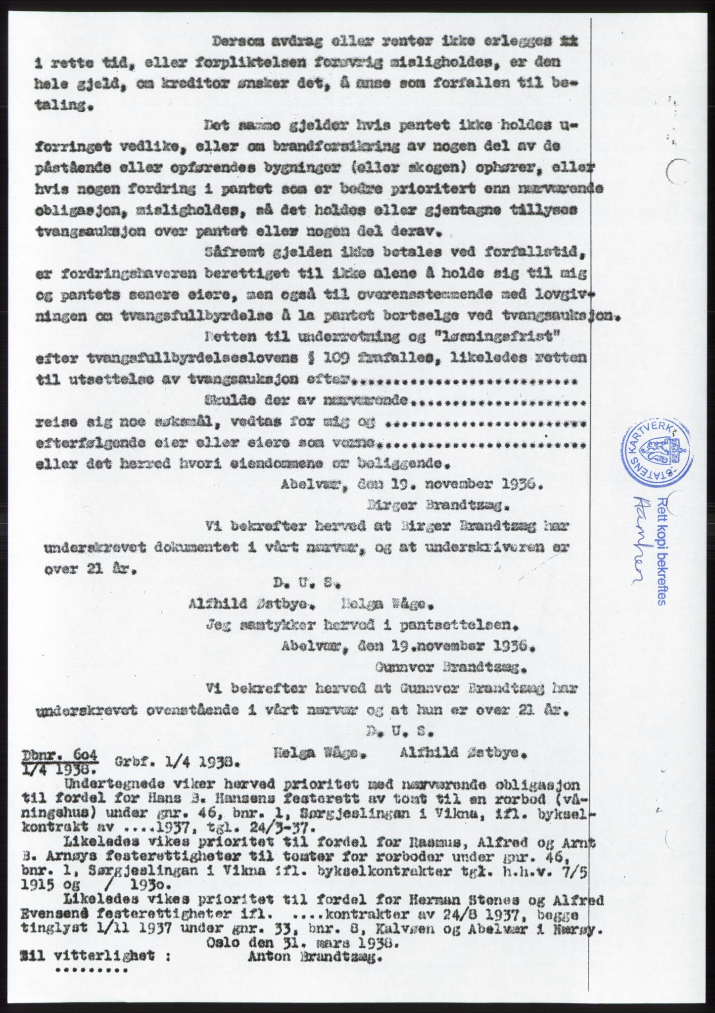 Namdal sorenskriveri, AV/SAT-A-4133/1/2/2C: Mortgage book no. -, 1937-1939, Deed date: 31.03.1938