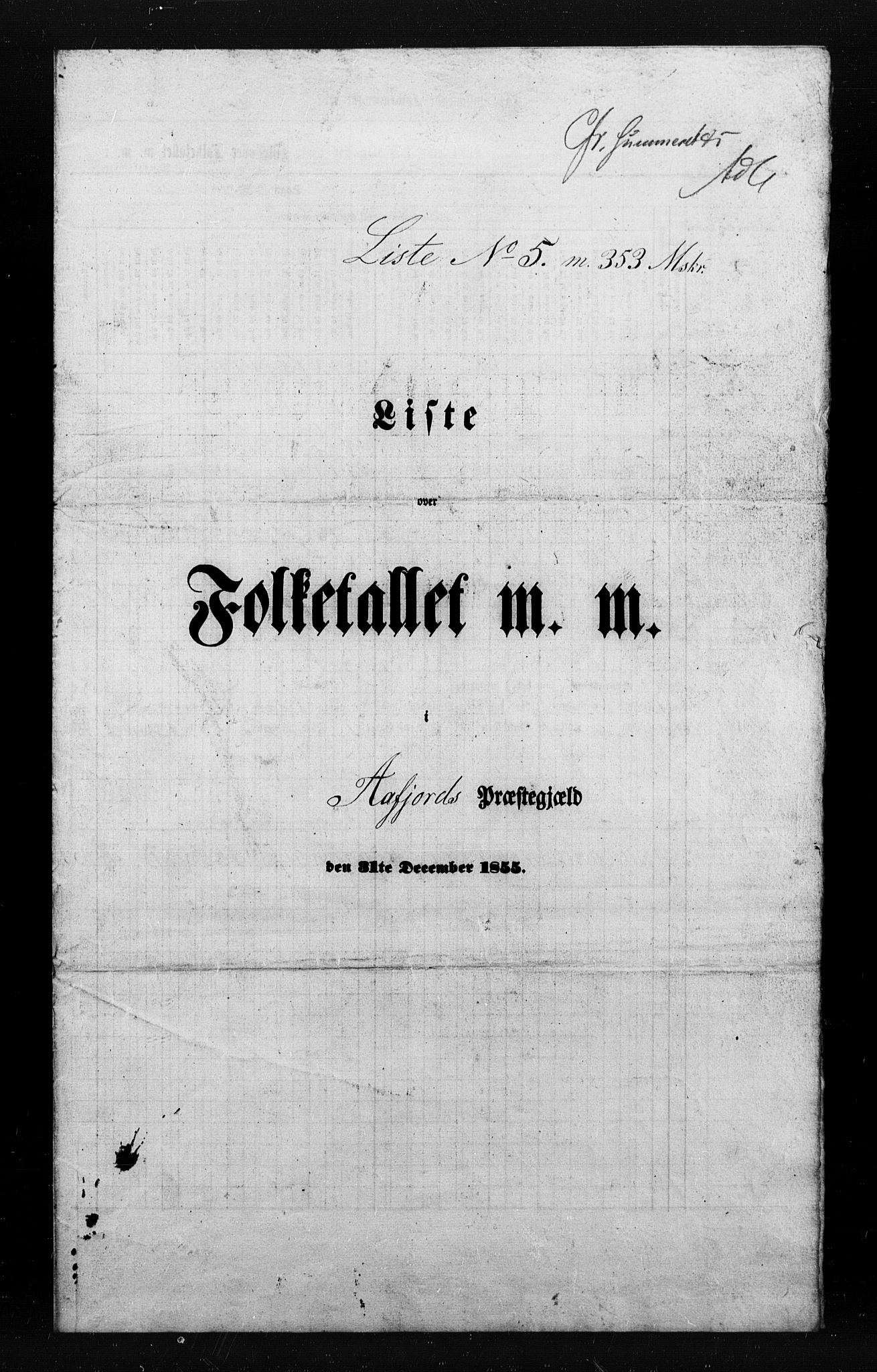 , Census 1855 for Åfjord, 1855, p. 15