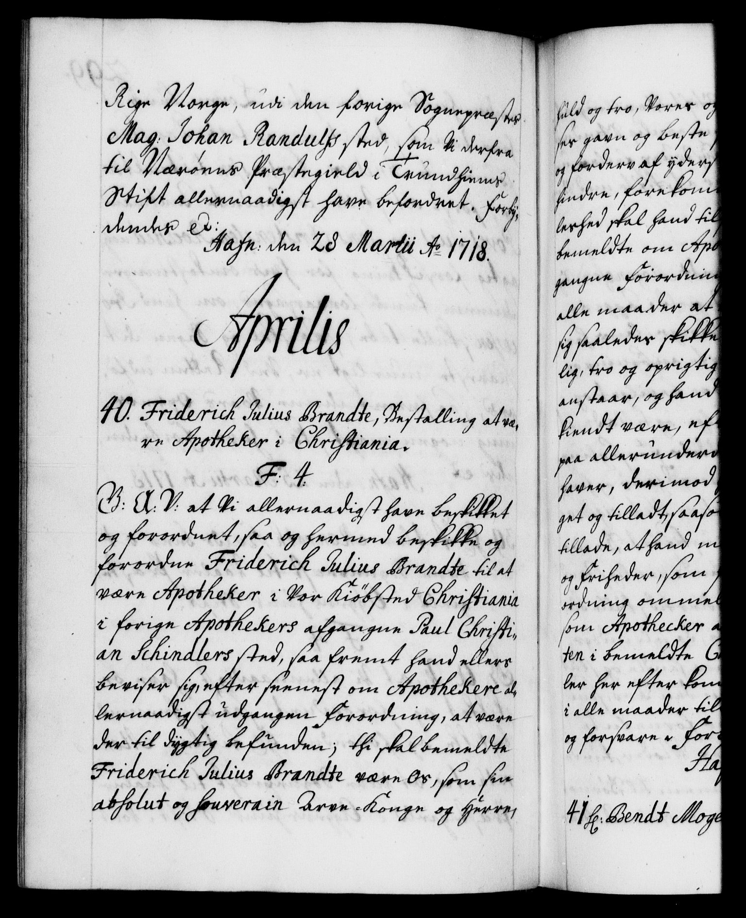Danske Kanselli 1572-1799, AV/RA-EA-3023/F/Fc/Fca/Fcaa/L0022: Norske registre, 1716-1719, p. 299b