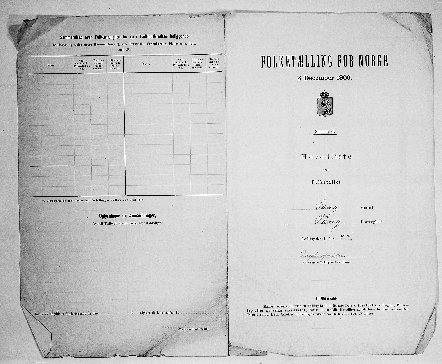 SAH, 1900 census for Vang, 1900, p. 31