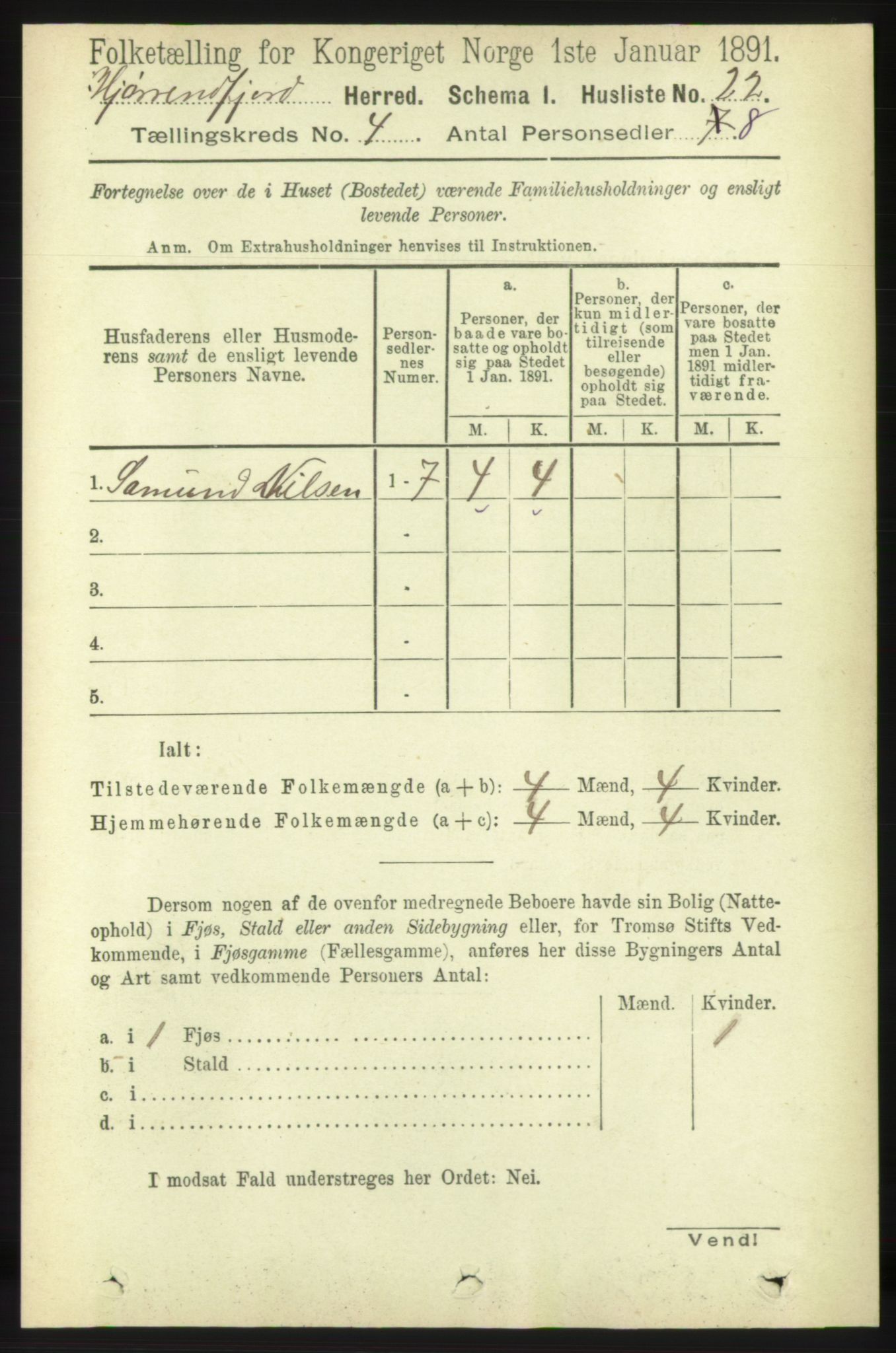 RA, 1891 census for 1522 Hjørundfjord, 1891, p. 661