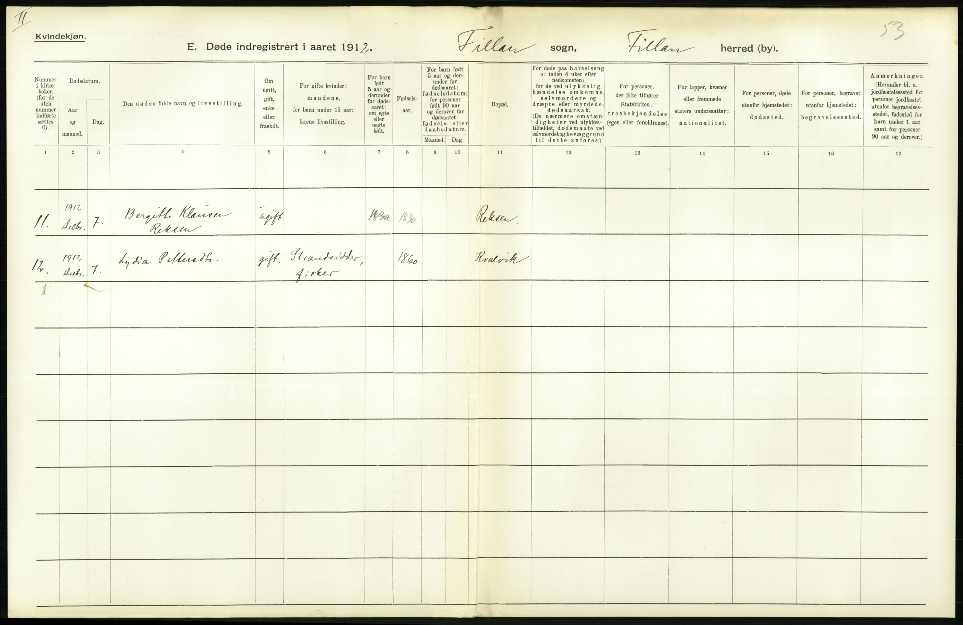 Statistisk sentralbyrå, Sosiodemografiske emner, Befolkning, AV/RA-S-2228/D/Df/Dfb/Dfbb/L0042: S. Trondhjems amt: Døde. Bygder., 1912, p. 28