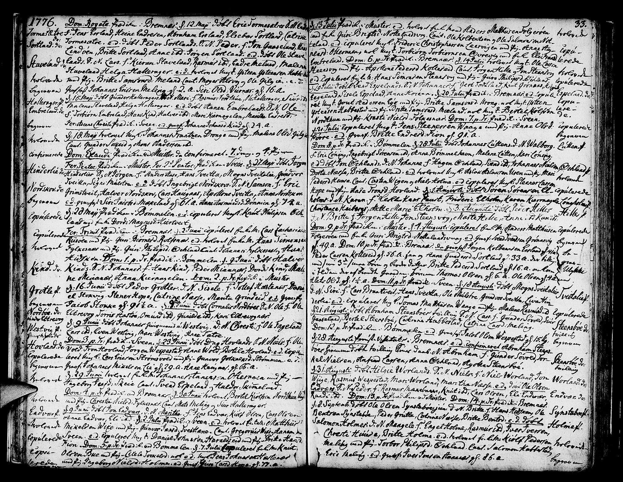 Finnås sokneprestembete, AV/SAB-A-99925/H/Ha/Haa/Haaa/L0003: Parish register (official) no. A 3, 1765-1803, p. 33