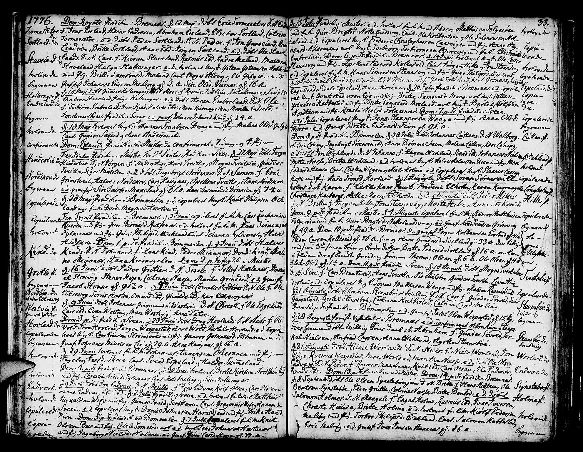 Finnås sokneprestembete, SAB/A-99925/H/Ha/Haa/Haaa/L0003: Parish register (official) no. A 3, 1765-1803, p. 33