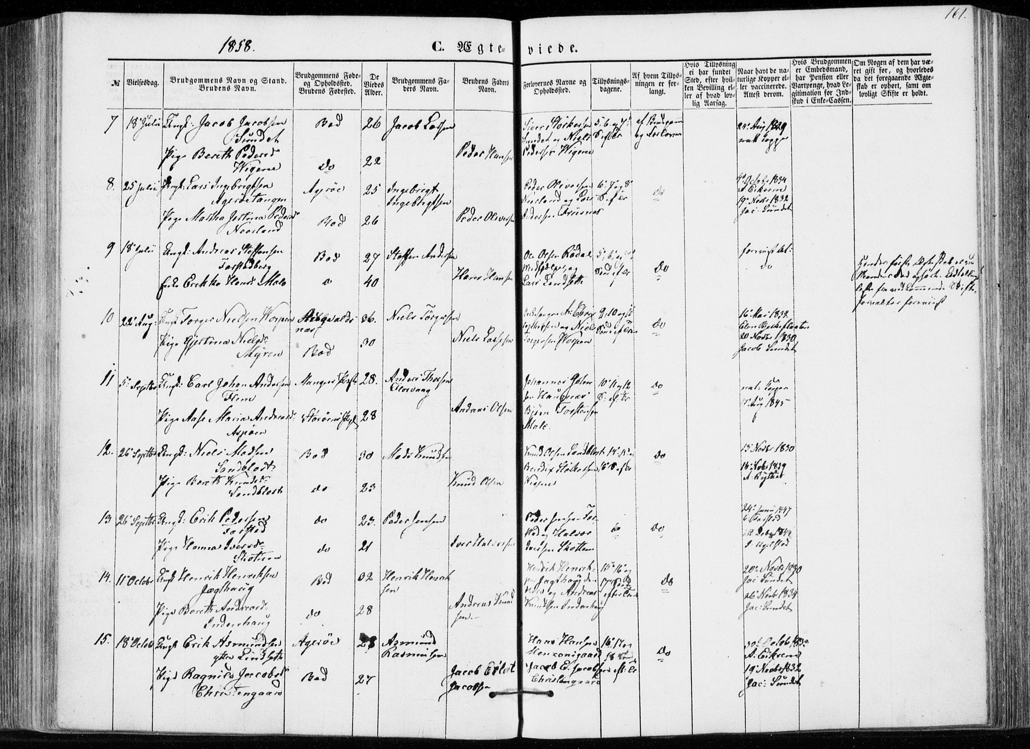 Ministerialprotokoller, klokkerbøker og fødselsregistre - Møre og Romsdal, SAT/A-1454/566/L0767: Parish register (official) no. 566A06, 1852-1868, p. 161