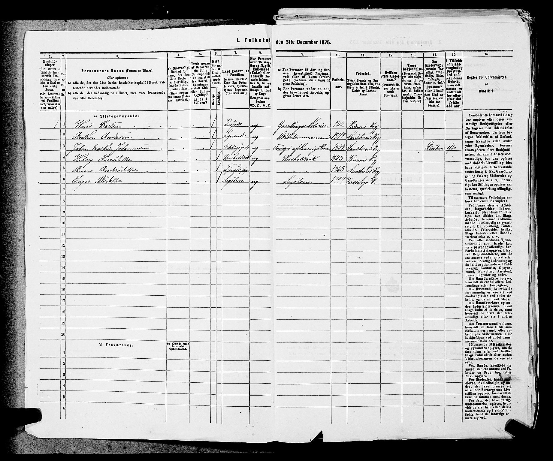 SAKO, 1875 census for 0727P Hedrum, 1875, p. 344