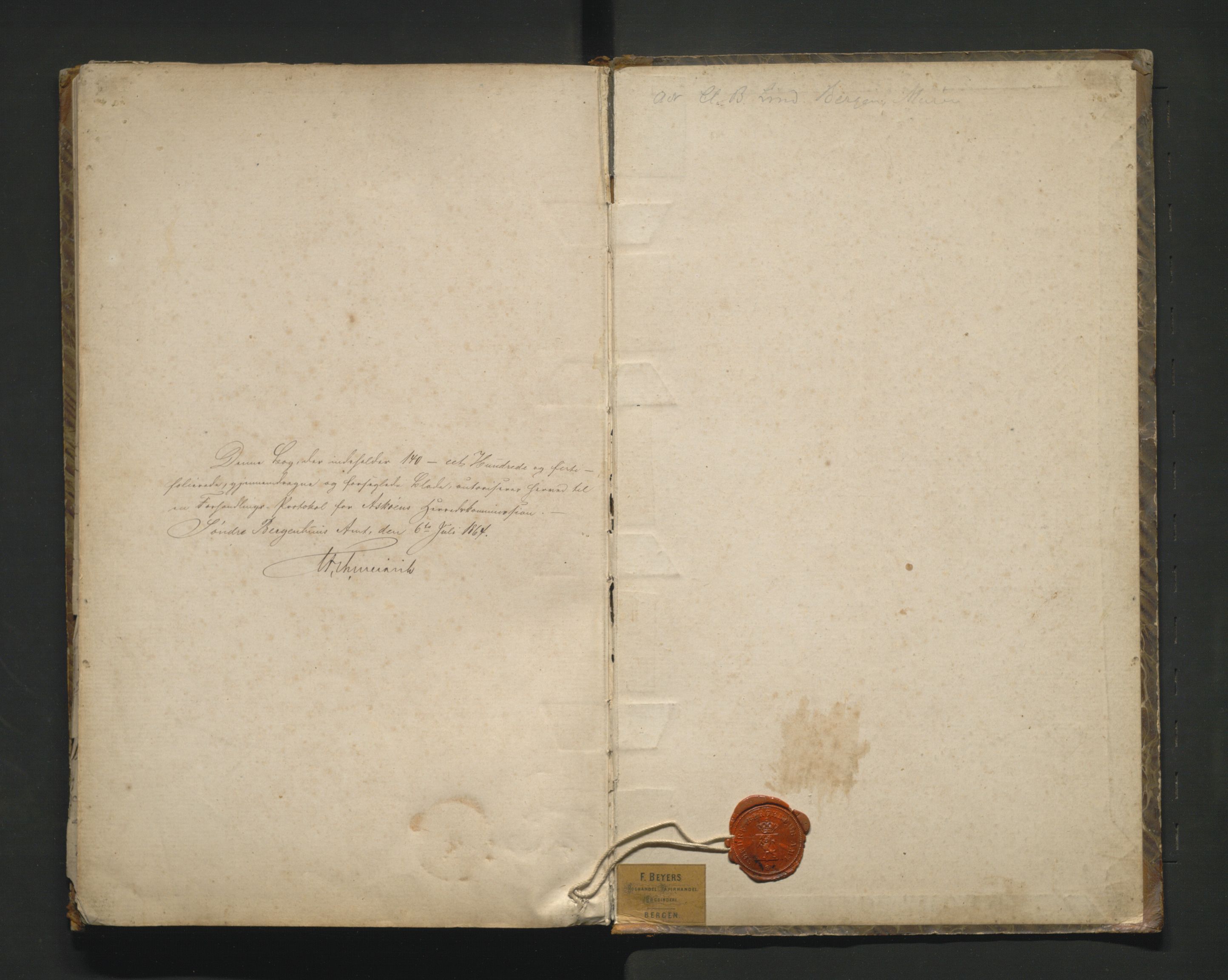 Askøy kommune. Herredskommisjonen av 1863, IKAH/1247-181/A/Aa/L0001: Møtebok for Askøy herredskommisjon, 1864-1869