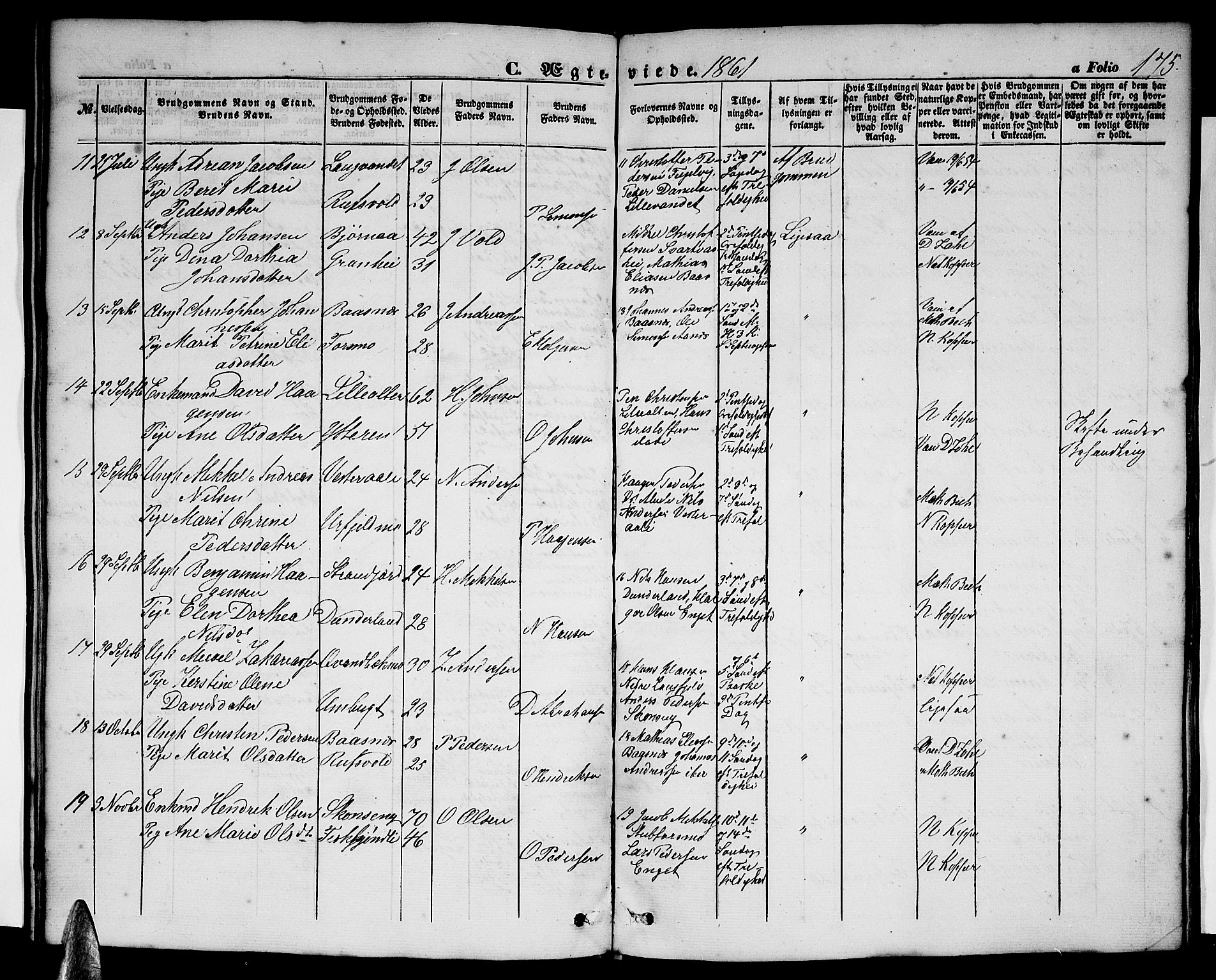 Ministerialprotokoller, klokkerbøker og fødselsregistre - Nordland, SAT/A-1459/827/L0414: Parish register (copy) no. 827C03, 1853-1865, p. 175