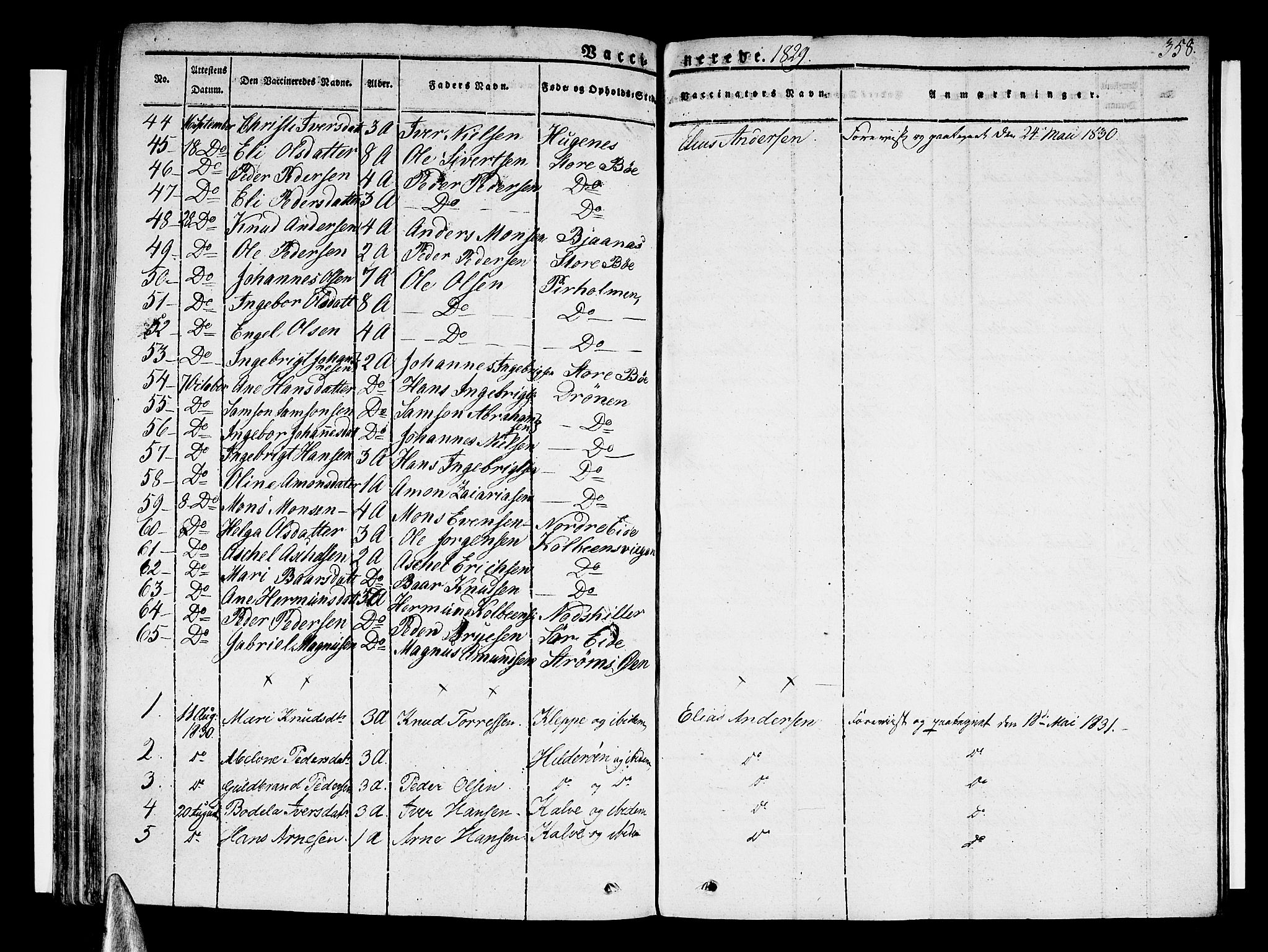 Sund sokneprestembete, SAB/A-99930: Parish register (official) no. A 12, 1825-1835, p. 358