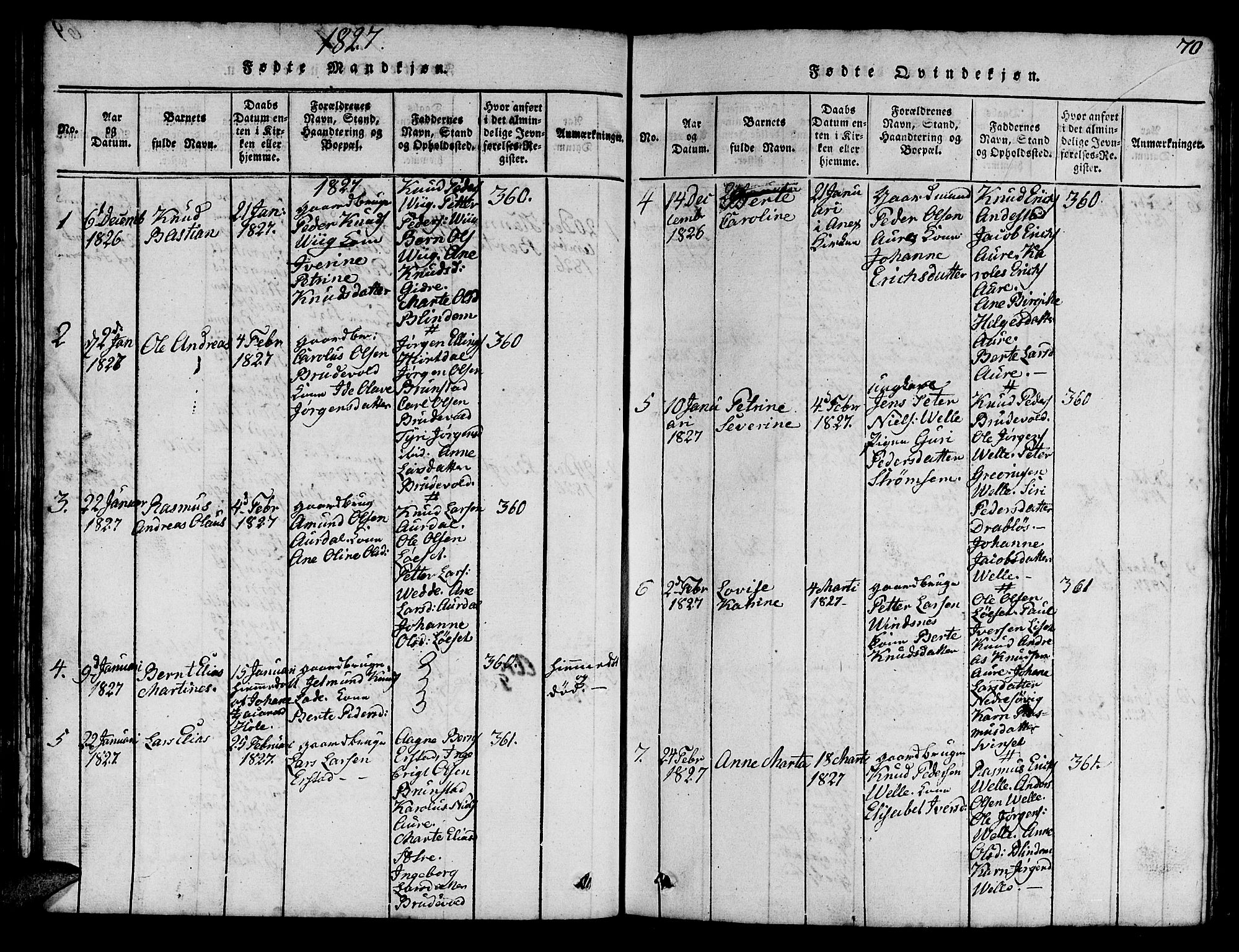 Ministerialprotokoller, klokkerbøker og fødselsregistre - Møre og Romsdal, AV/SAT-A-1454/522/L0322: Parish register (copy) no. 522C01, 1816-1830, p. 70