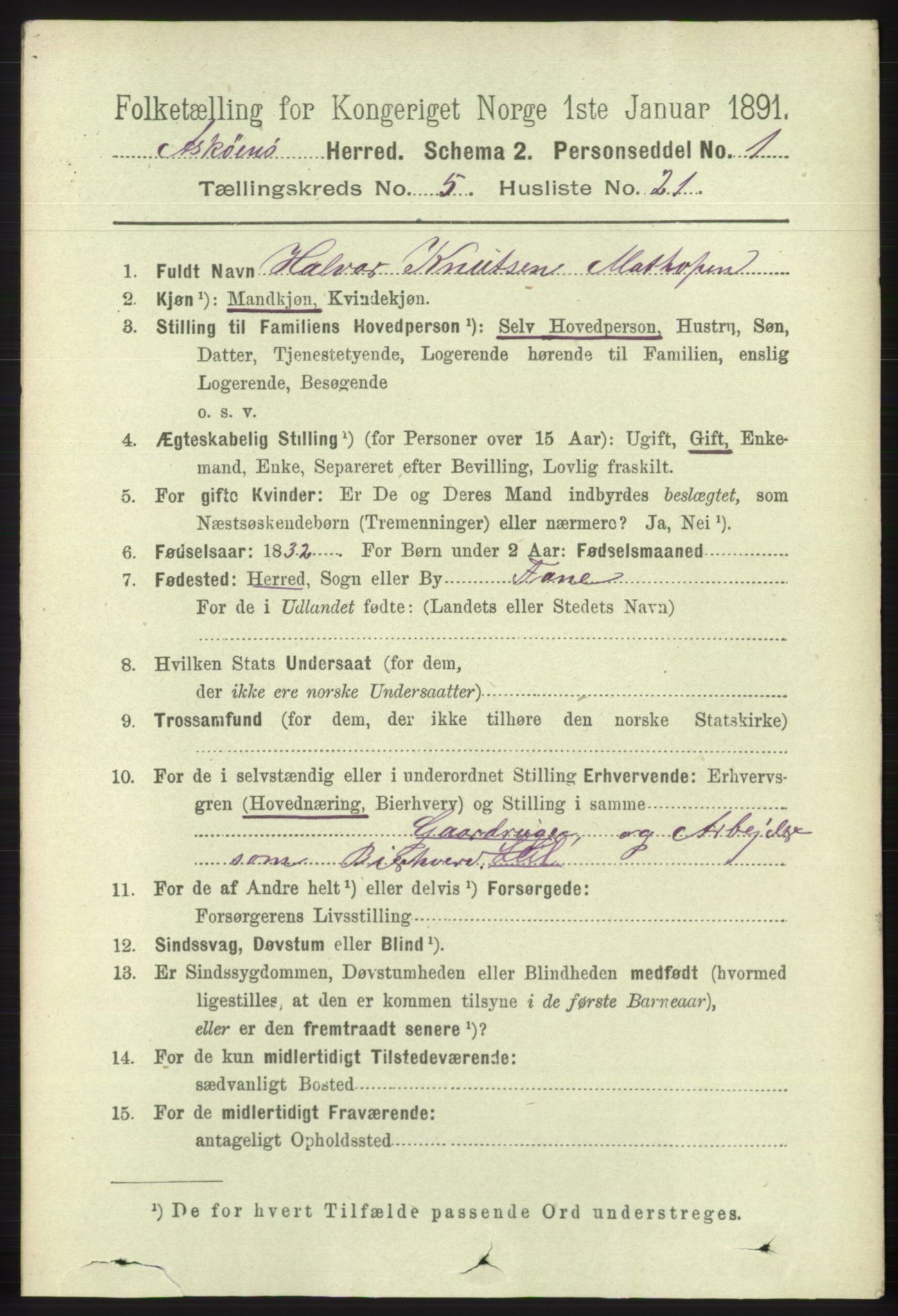 RA, 1891 census for 1247 Askøy, 1891, p. 3617