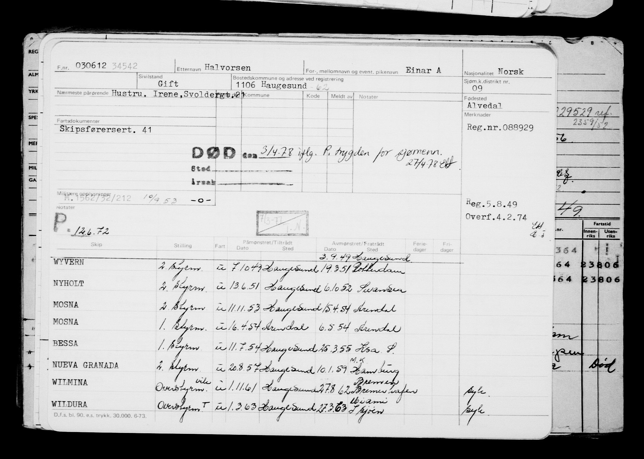 Direktoratet for sjømenn, AV/RA-S-3545/G/Gb/L0105: Hovedkort, 1912, p. 33