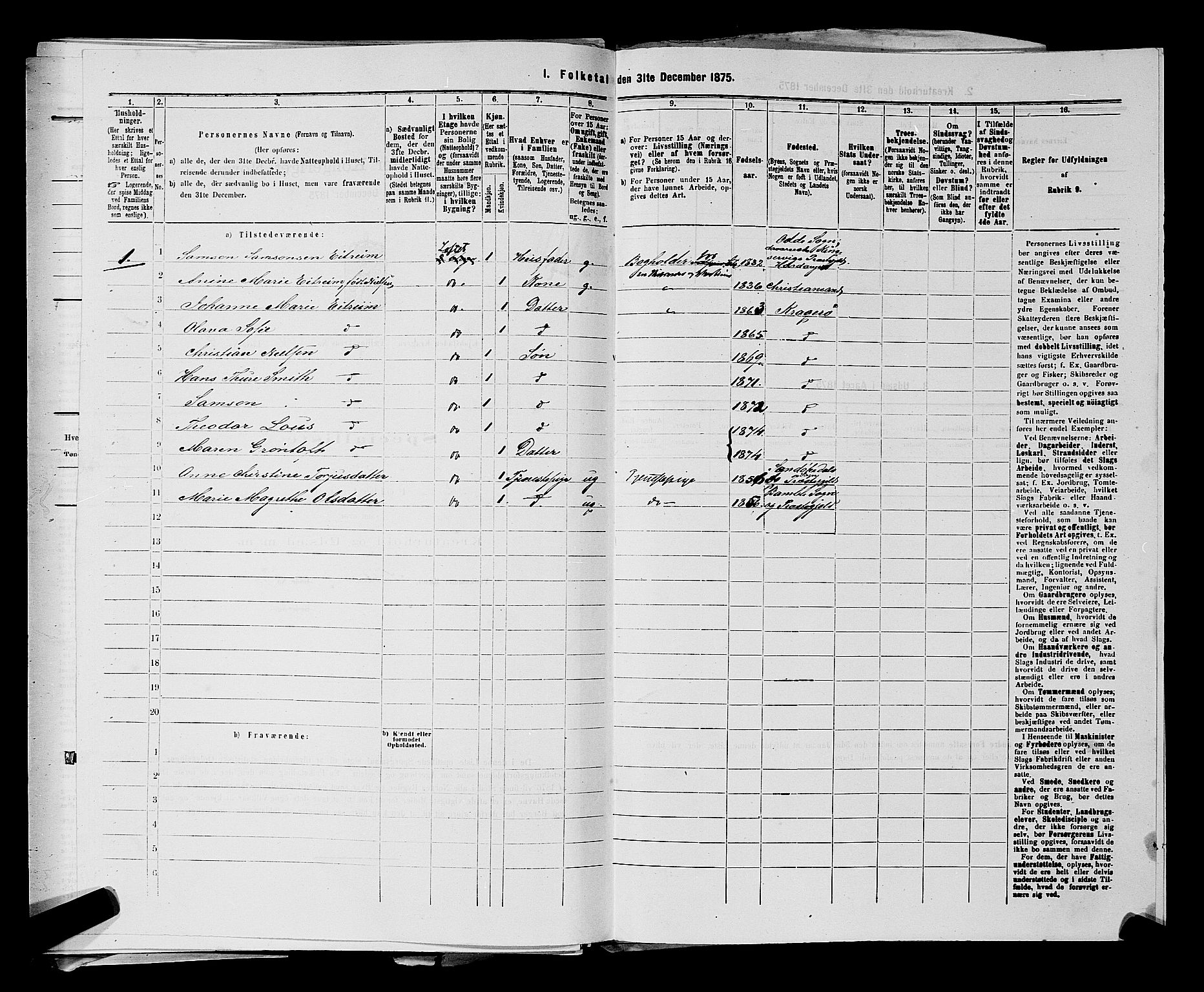 SAKO, 1875 census for 0801P Kragerø, 1875, p. 981