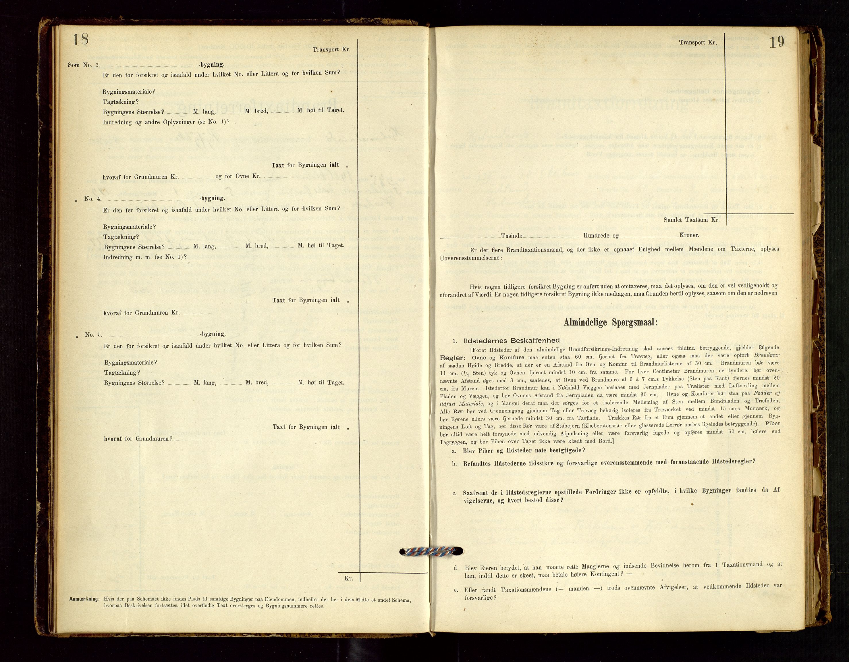 Hjelmeland lensmannskontor, AV/SAST-A-100439/Gob/L0001: "Brandtaxationsprotokol", 1895-1932, p. 18-19