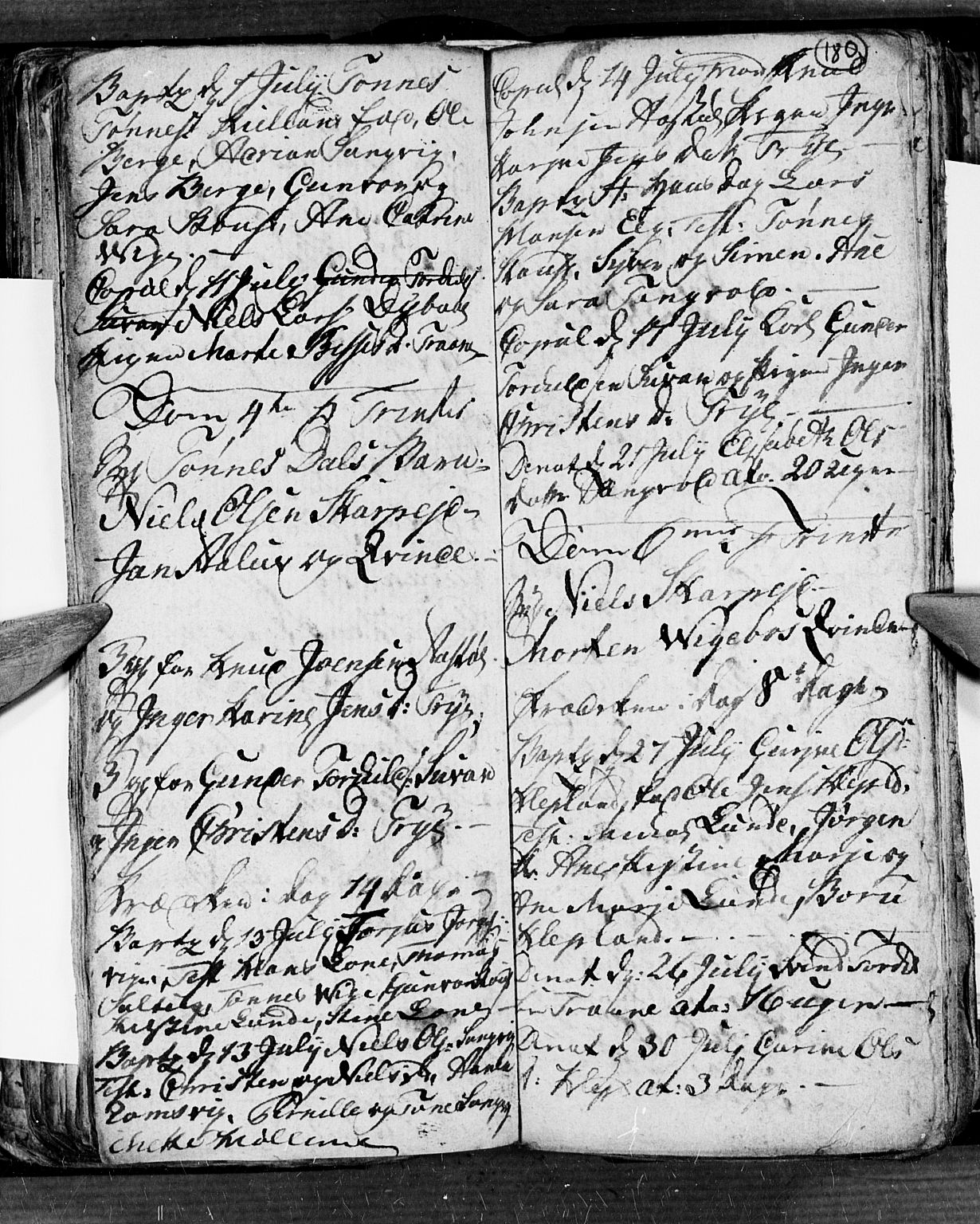 Søgne sokneprestkontor, AV/SAK-1111-0037/F/Fb/Fbb/L0001: Parish register (copy) no. B 1, 1779-1802, p. 180