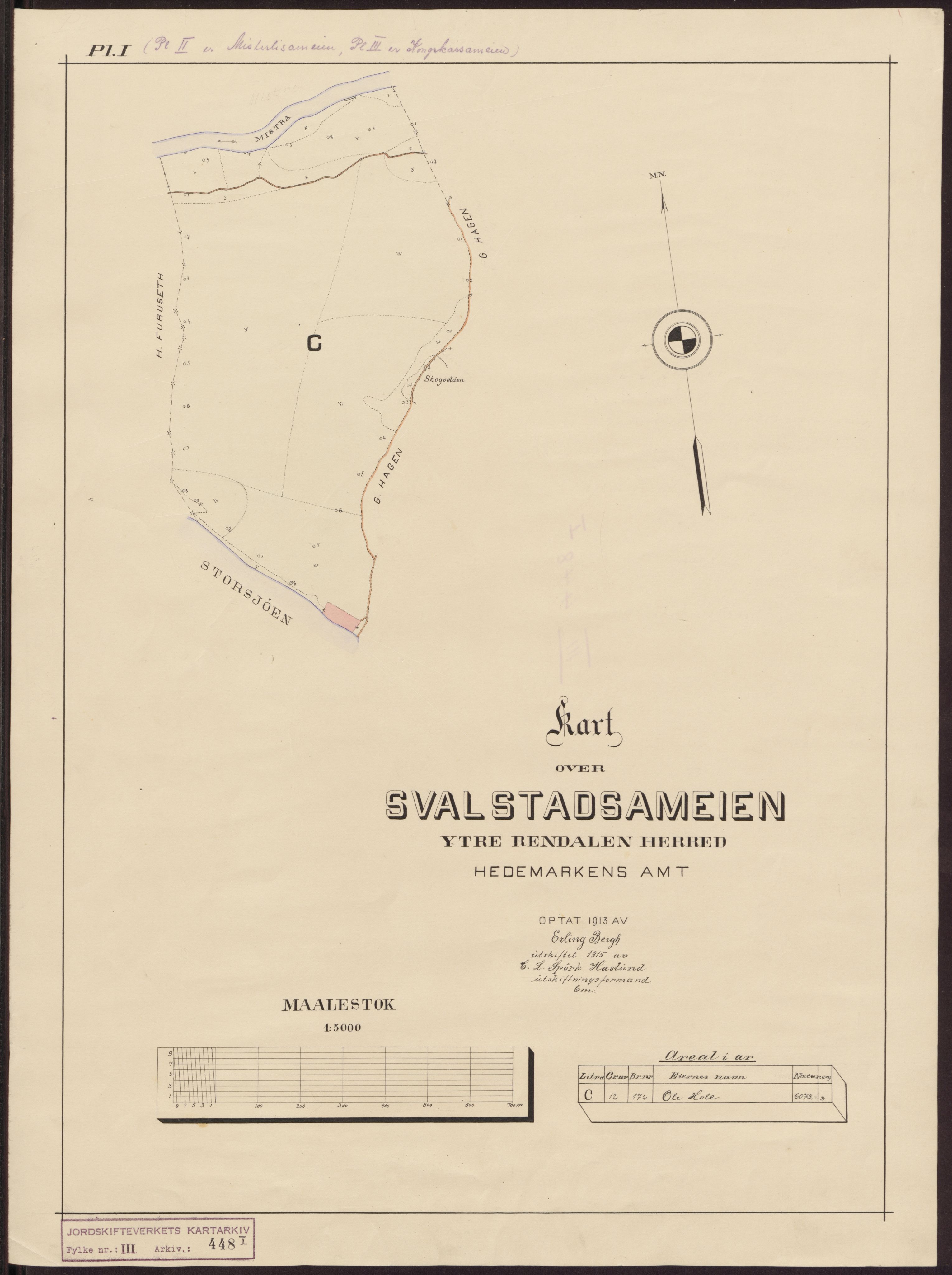 Jordskifteverkets kartarkiv, AV/RA-S-3929/T, 1859-1988, p. 737