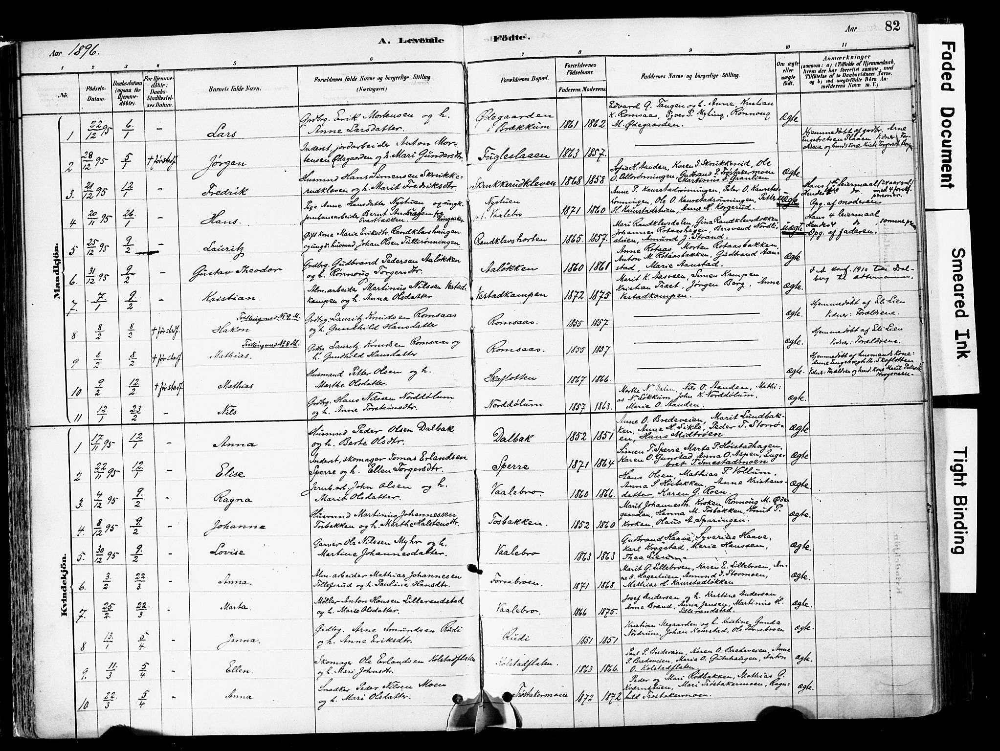 Ringebu prestekontor, SAH/PREST-082/H/Ha/Haa/L0008: Parish register (official) no. 8, 1878-1898, p. 82