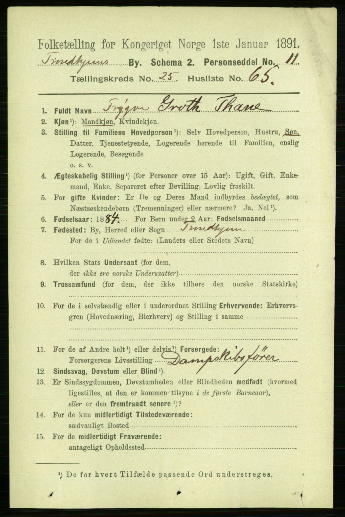 RA, 1891 census for 1601 Trondheim, 1891, p. 19453