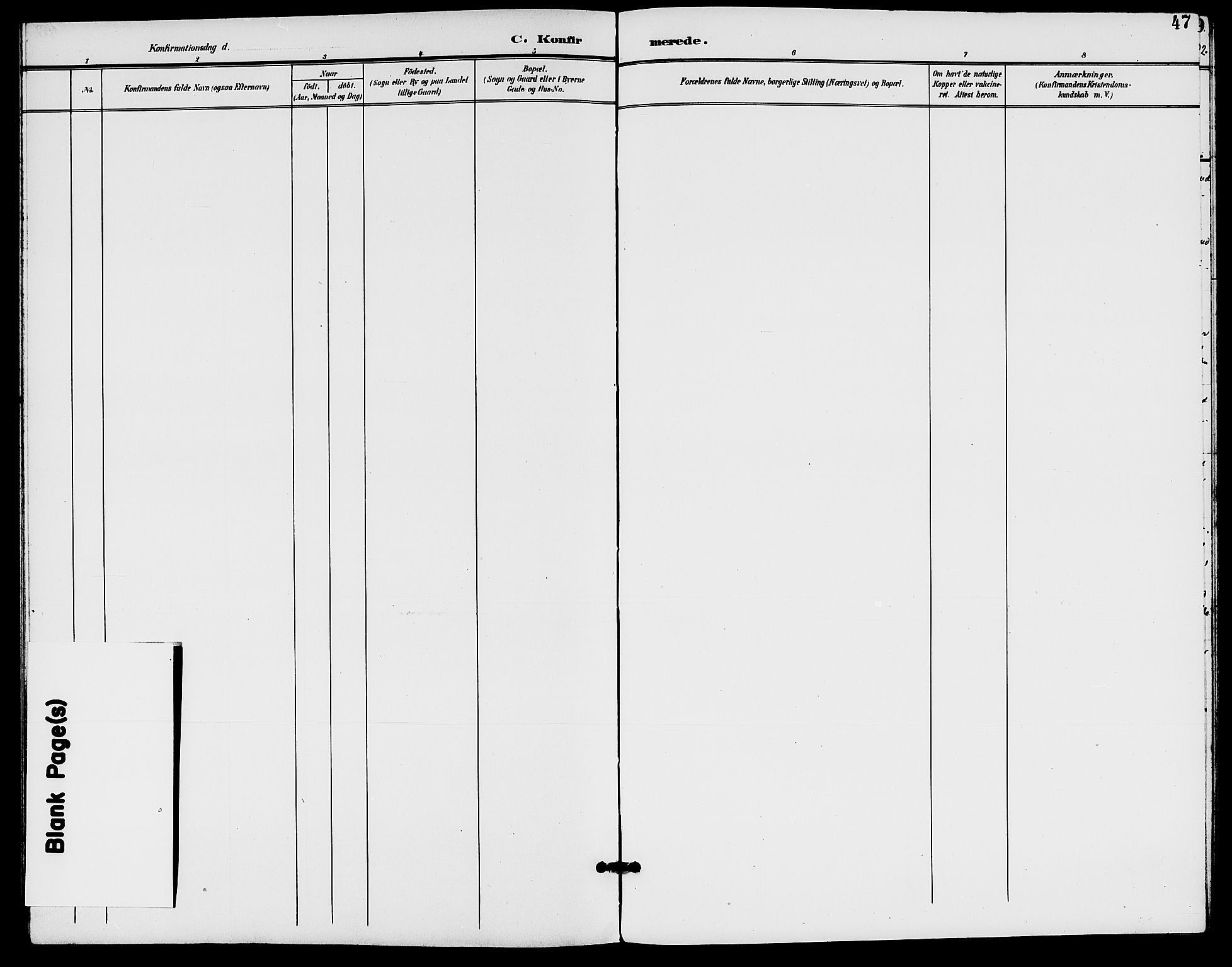 Rødenes prestekontor Kirkebøker, AV/SAO-A-2005/G/Gb/L0001: Parish register (copy) no. II 1, 1901-1910, p. 47