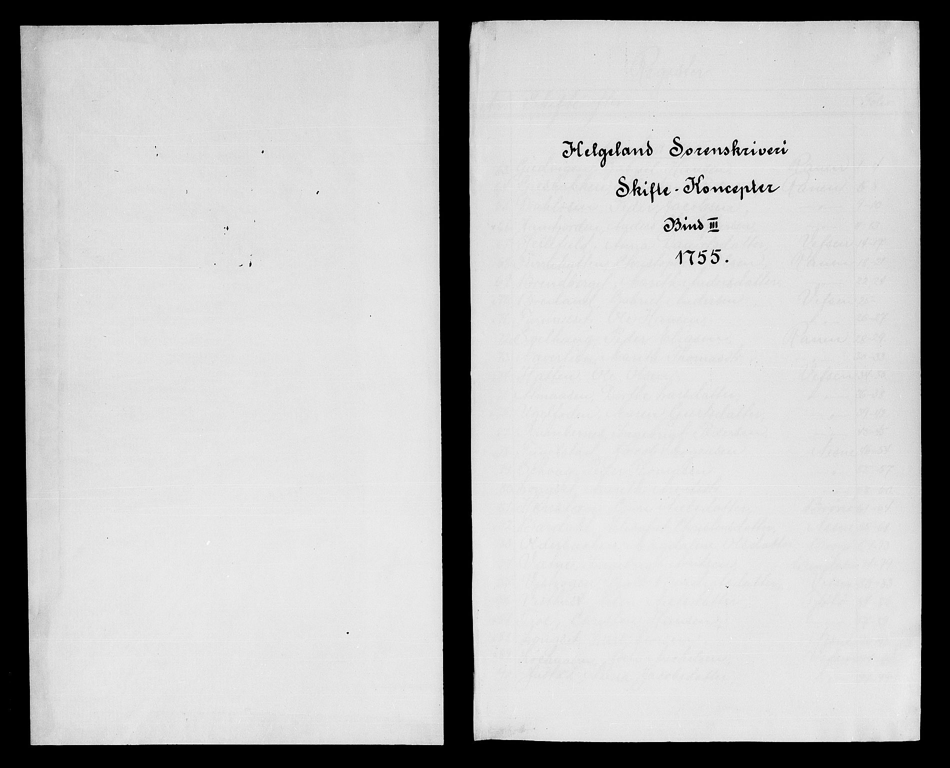 Helgeland sorenskriveri, AV/SAT-A-0004/3/3A/L0034: Konseptprotokoll 19, 1755
