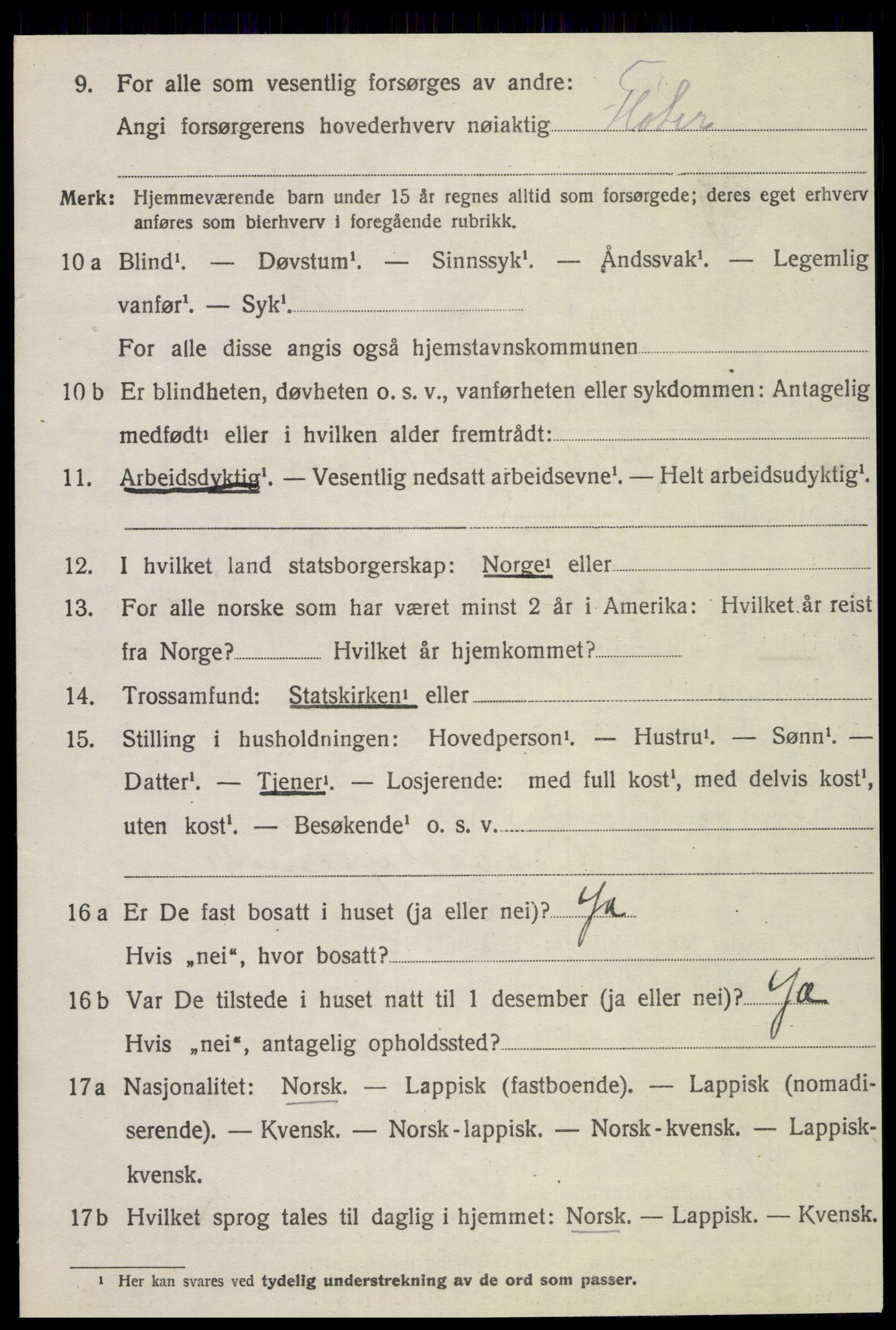 SAT, 1920 census for Egge, 1920, p. 1037