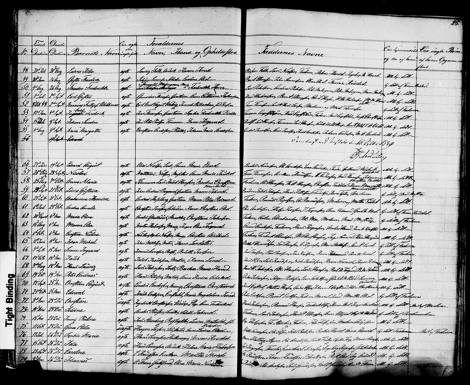 Stavern kirkebøker, AV/SAKO-A-318/F/Fa/L0007: Parish register (official) no. 7, 1840-1877, p. 25