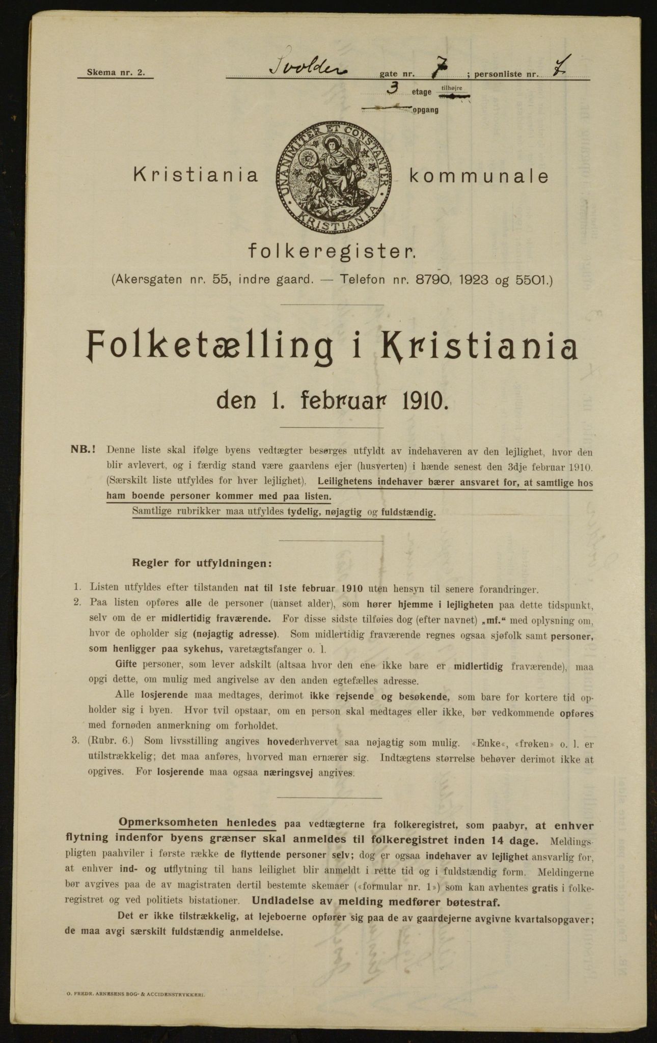 OBA, Municipal Census 1910 for Kristiania, 1910, p. 100744