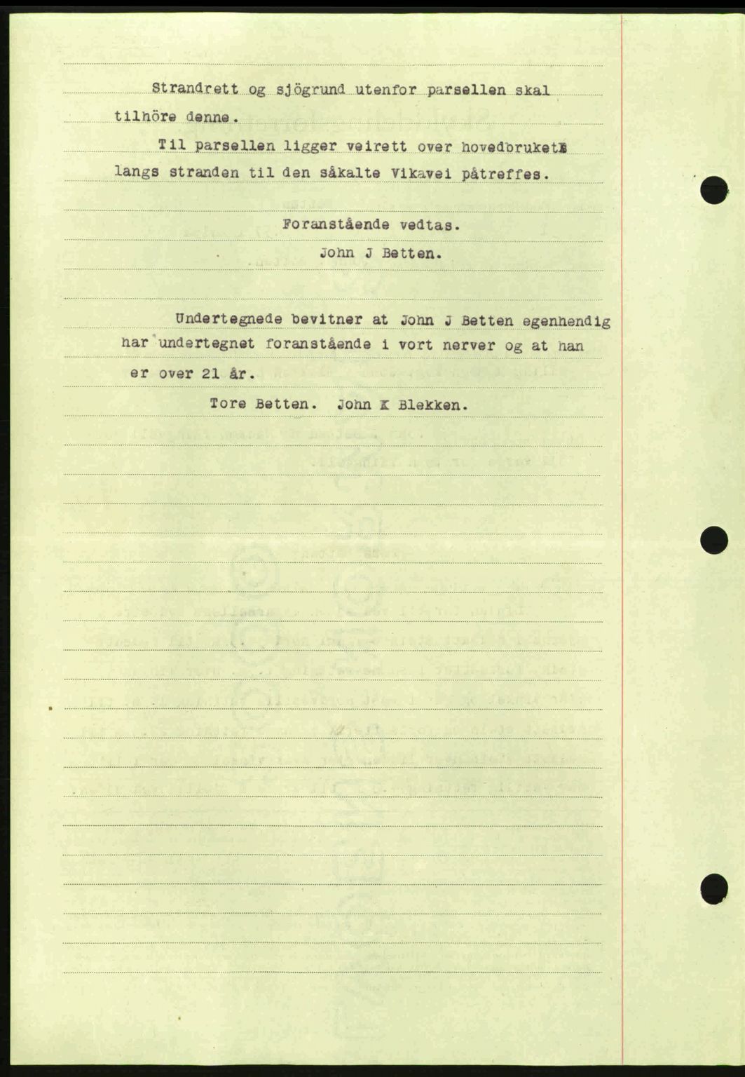 Nordmøre sorenskriveri, SAT/A-4132/1/2/2Ca: Mortgage book no. A96, 1943-1944, Diary no: : 2396/1943