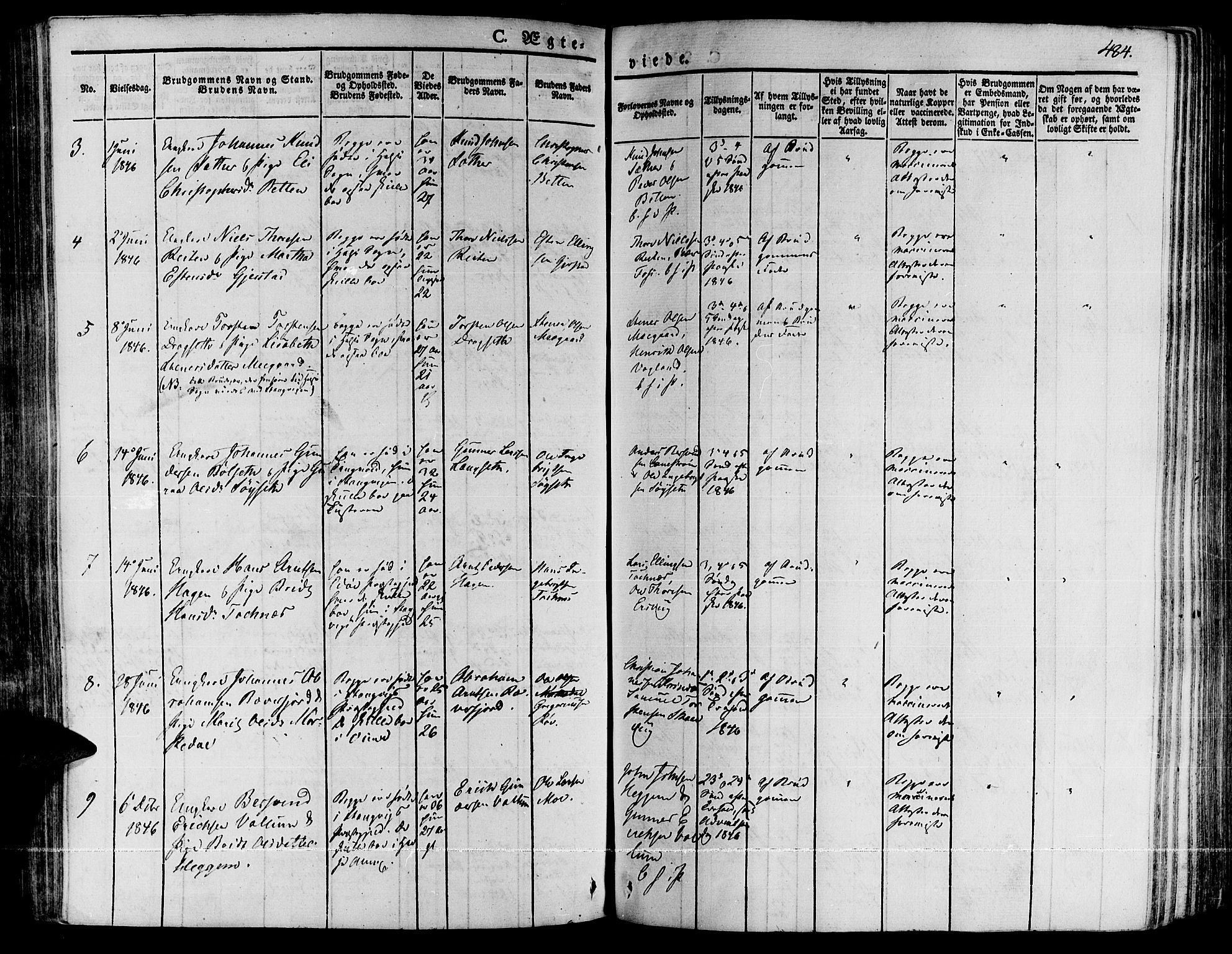 Ministerialprotokoller, klokkerbøker og fødselsregistre - Møre og Romsdal, AV/SAT-A-1454/592/L1025: Parish register (official) no. 592A03 /2, 1831-1849, p. 484