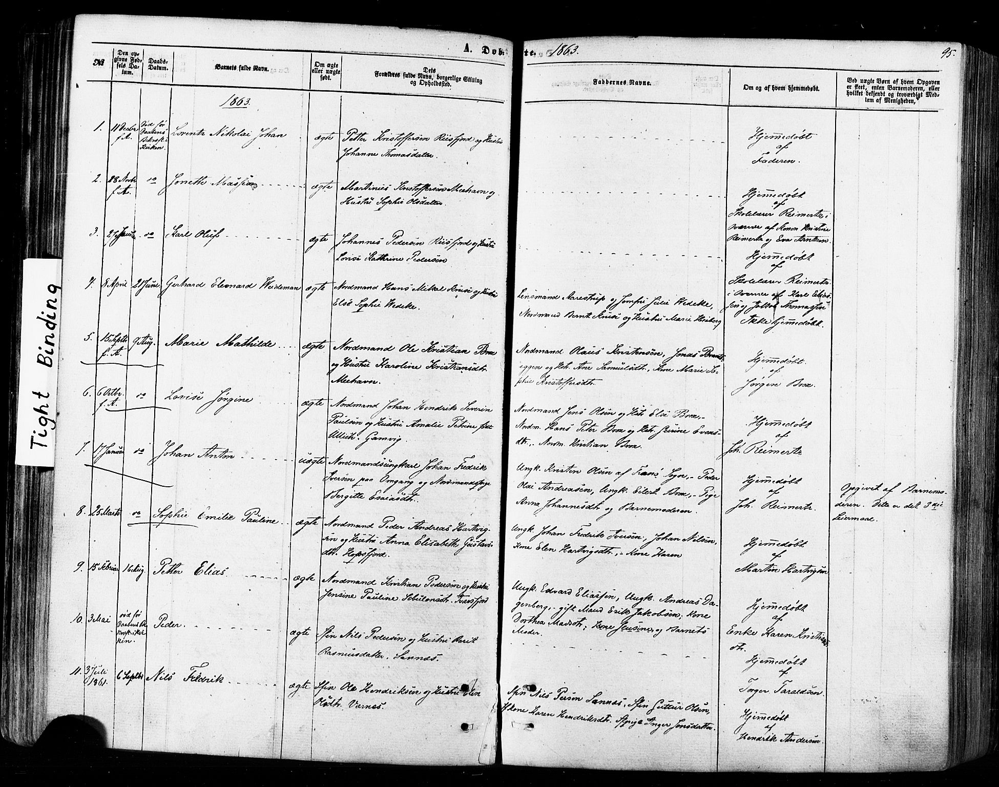 Tana sokneprestkontor, SATØ/S-1334/H/Ha/L0002kirke: Parish register (official) no. 2 /2, 1862-1877, p. 95