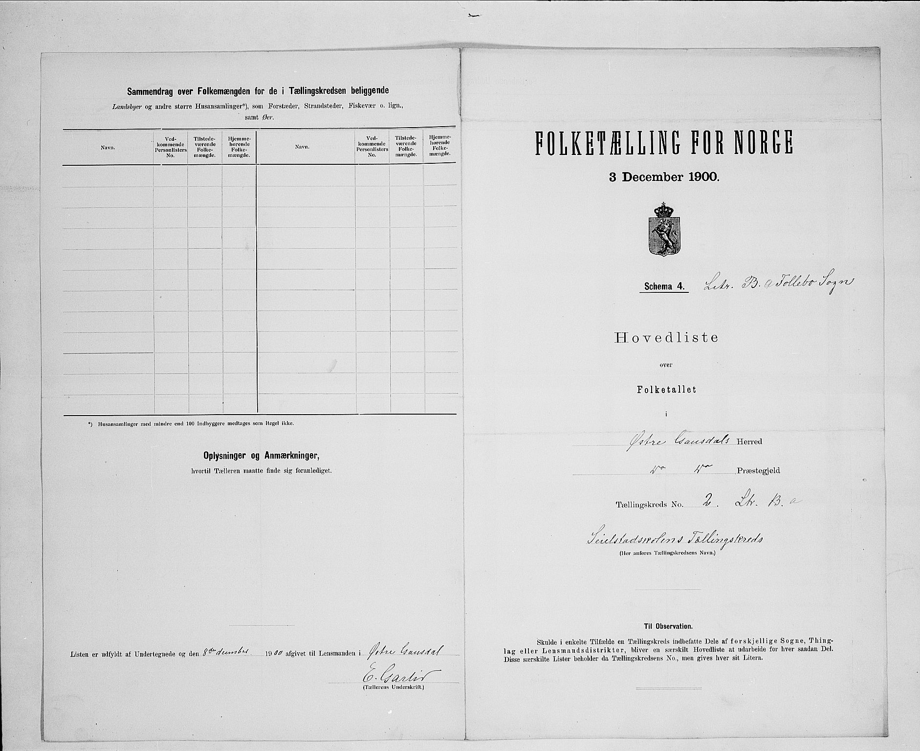 SAH, 1900 census for Østre Gausdal, 1900, p. 19