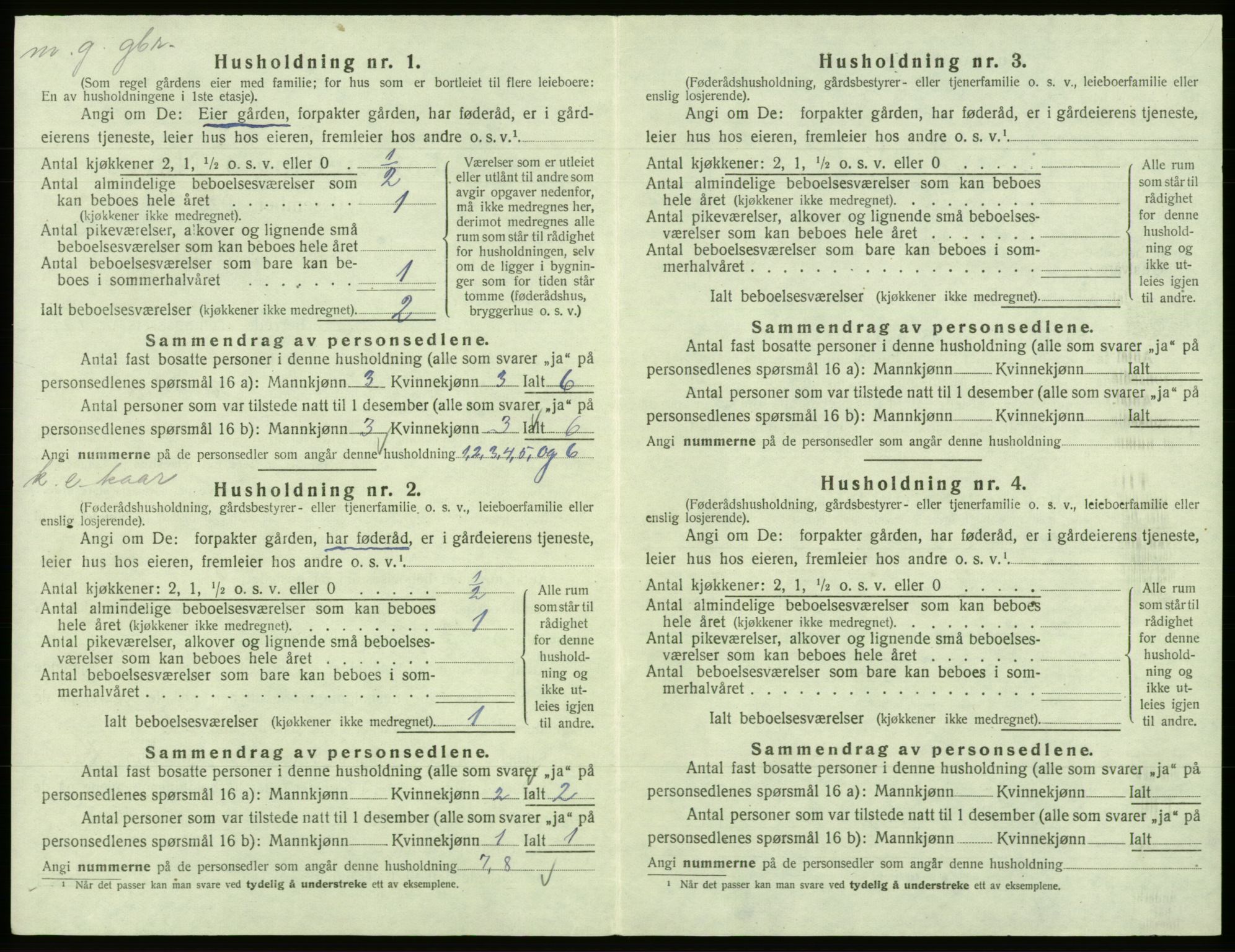 SAB, 1920 census for Fana, 1920, p. 2700