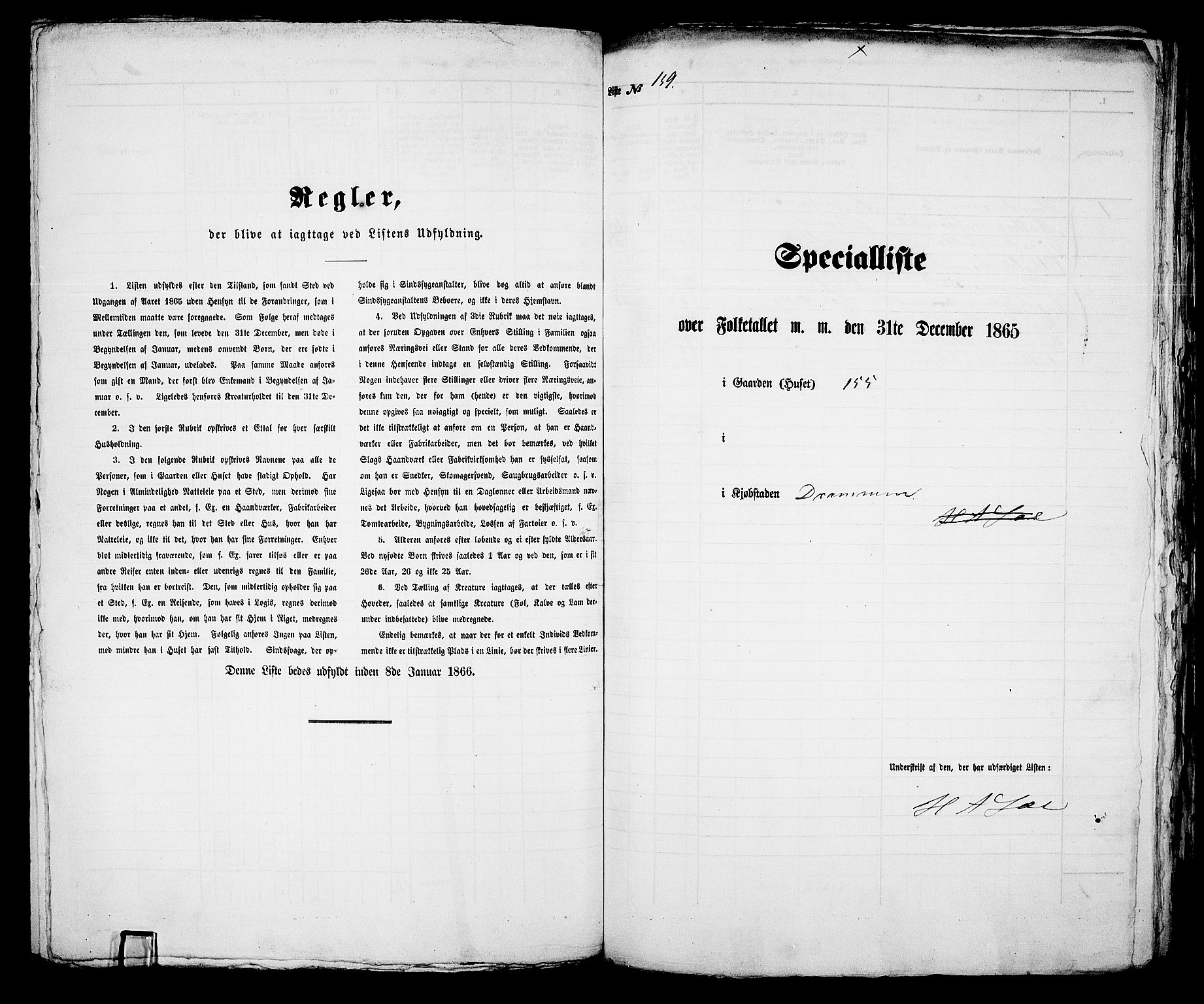 RA, 1865 census for Bragernes in Drammen, 1865, p. 344